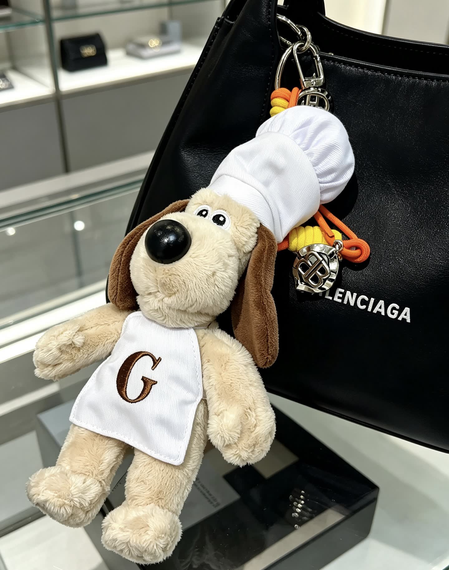 Balenciaga Chef Dog Keychain