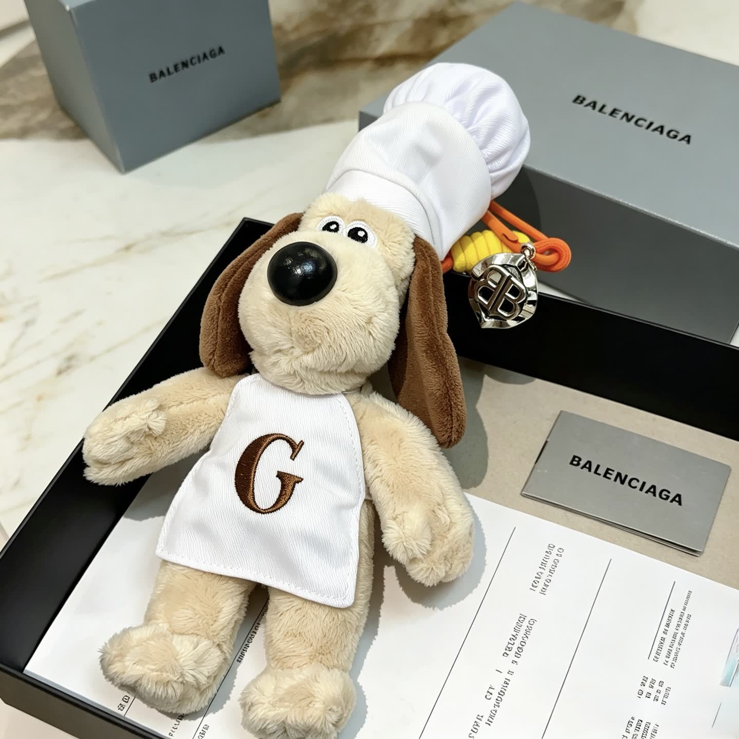 Balenciaga Chef Dog Keychain