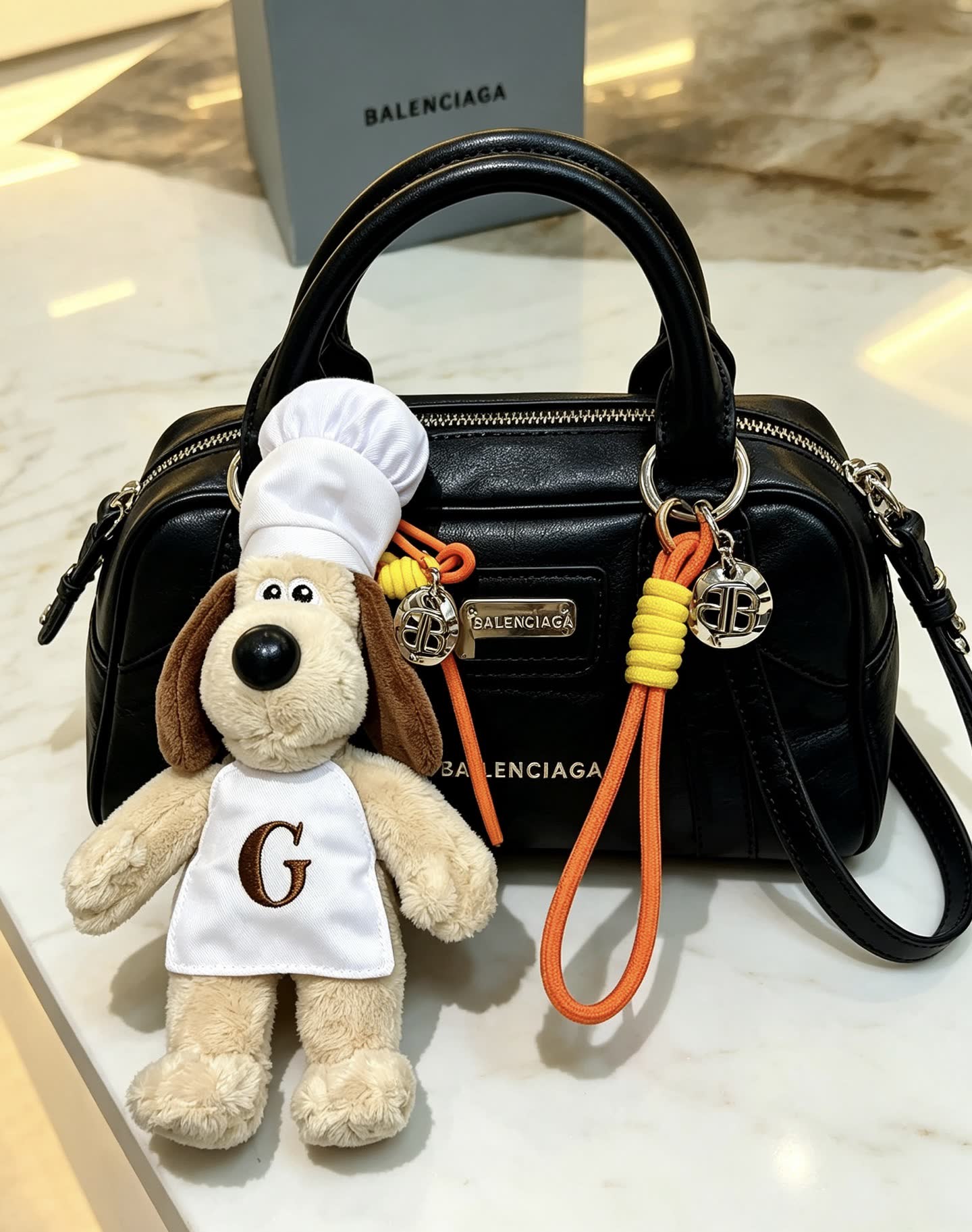 Balenciaga Chef Dog Keychain