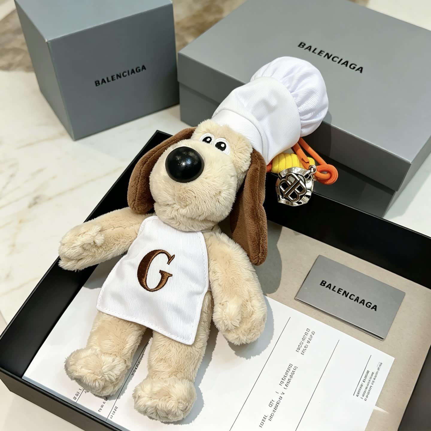 Balenciaga Chef Dog Keychain