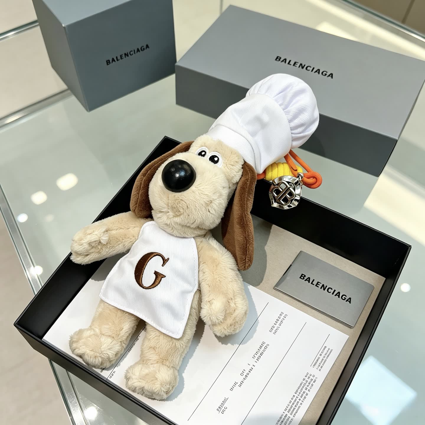 Balenciaga Chef Dog Keychain