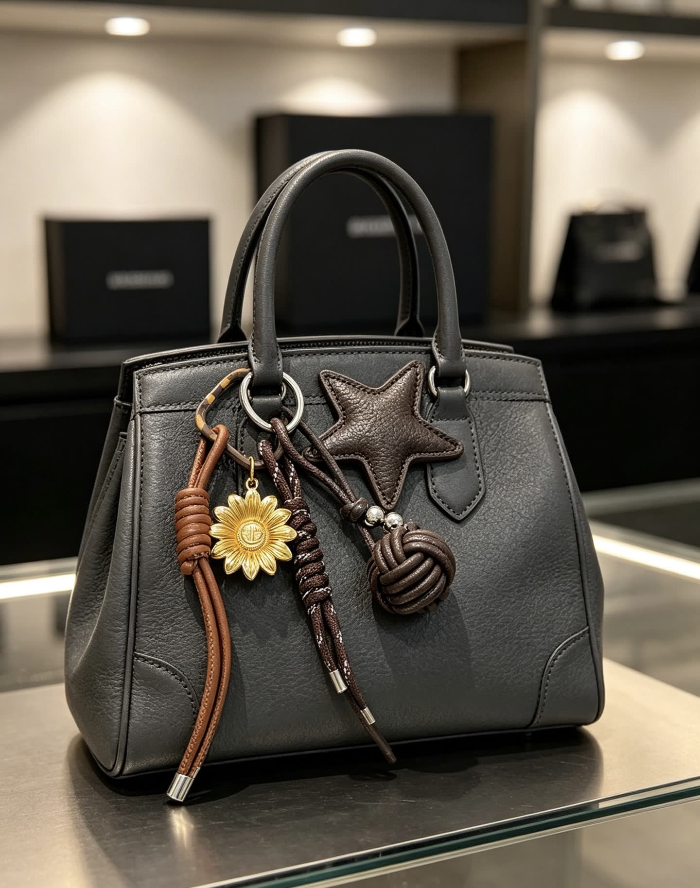 Balenciaga Leather Keychain Set