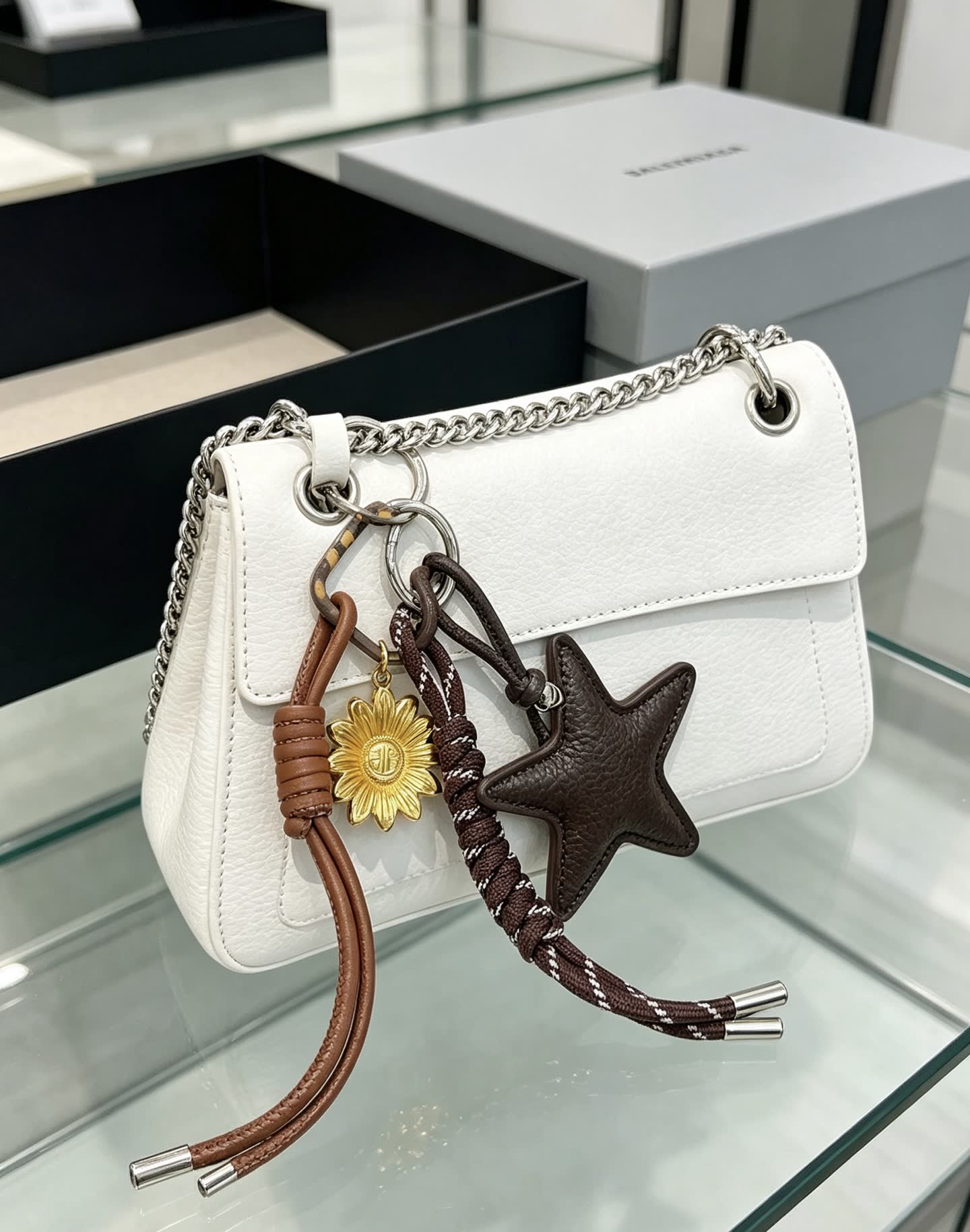 Balenciaga Leather Keychain Set