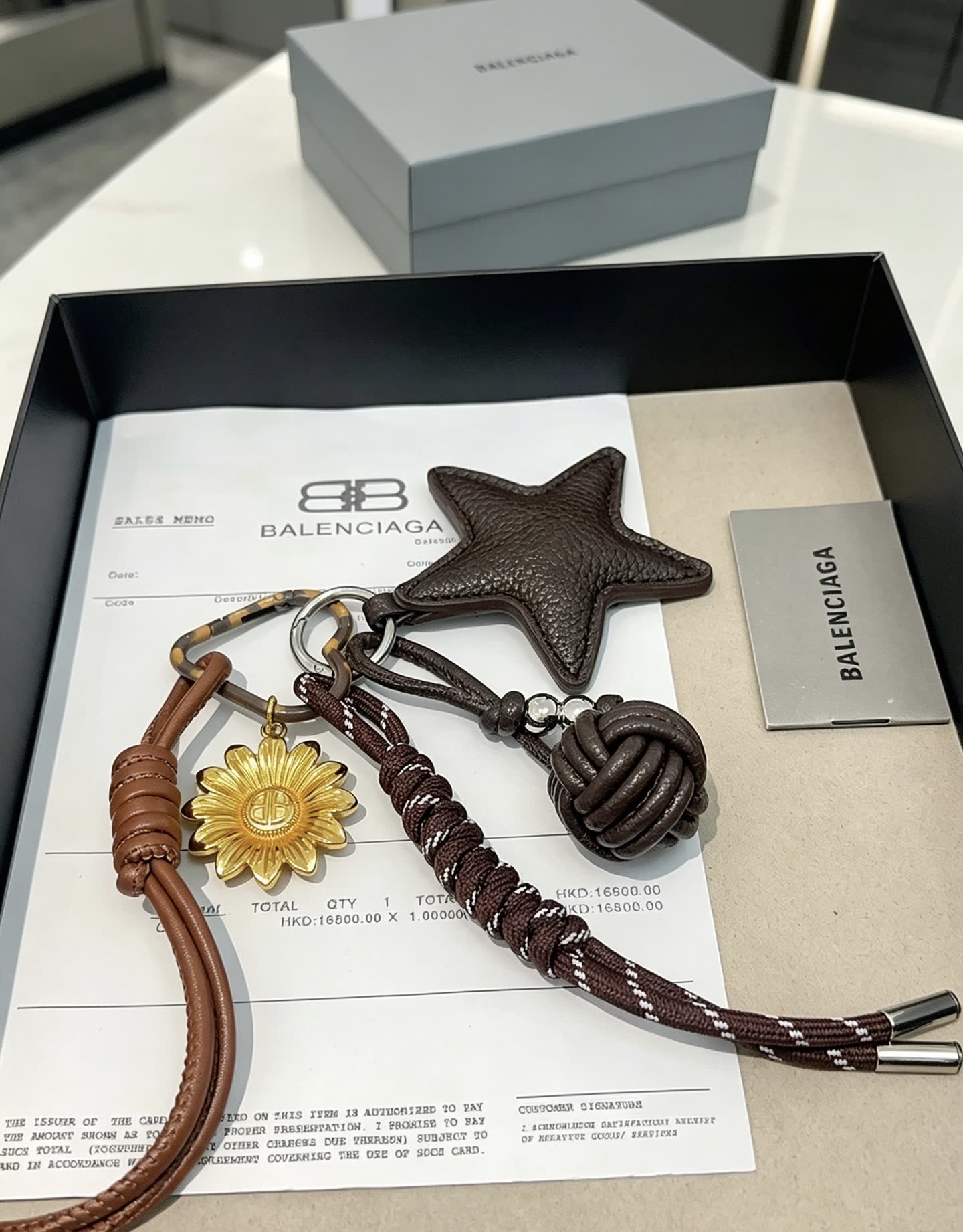 Balenciaga Leather Keychain Set