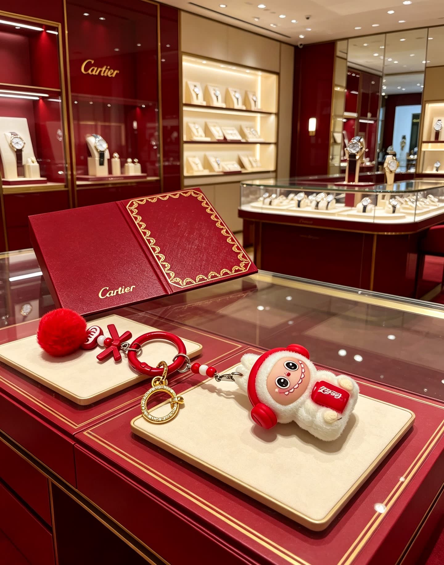 Cartier Keychain with Coca-Cola Character