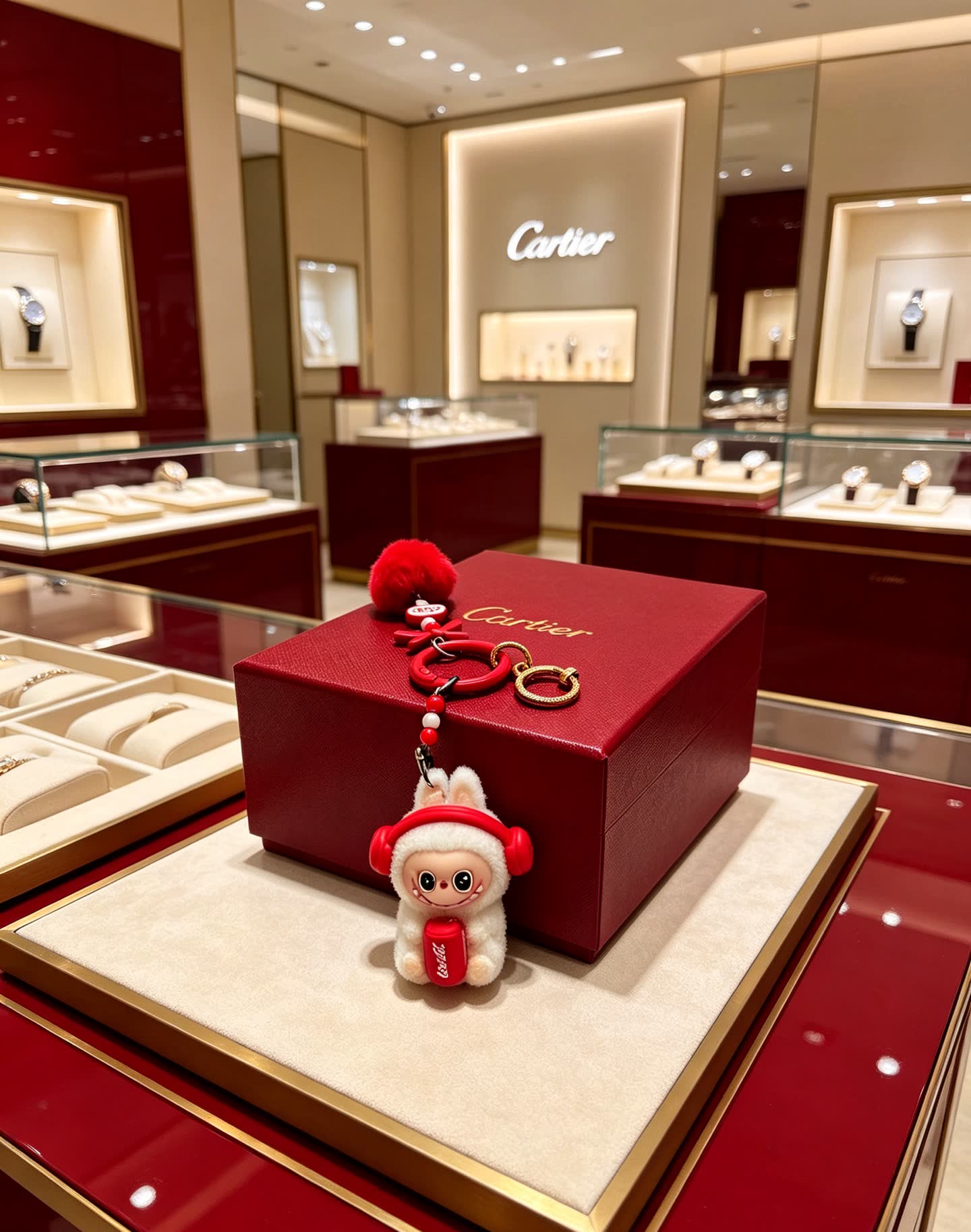 Cartier Keychain with Coca-Cola Character