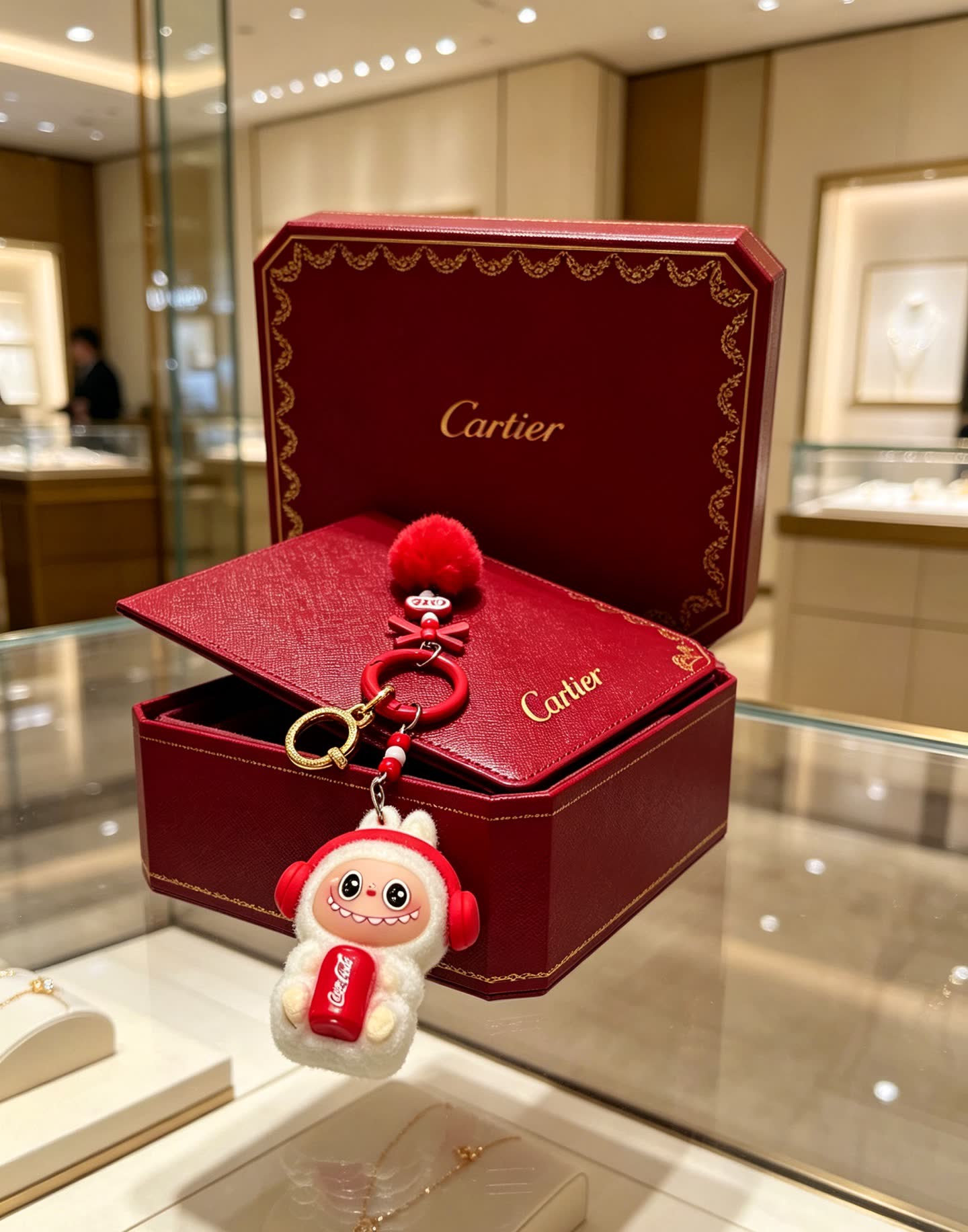 Cartier Keychain with Coca-Cola Character