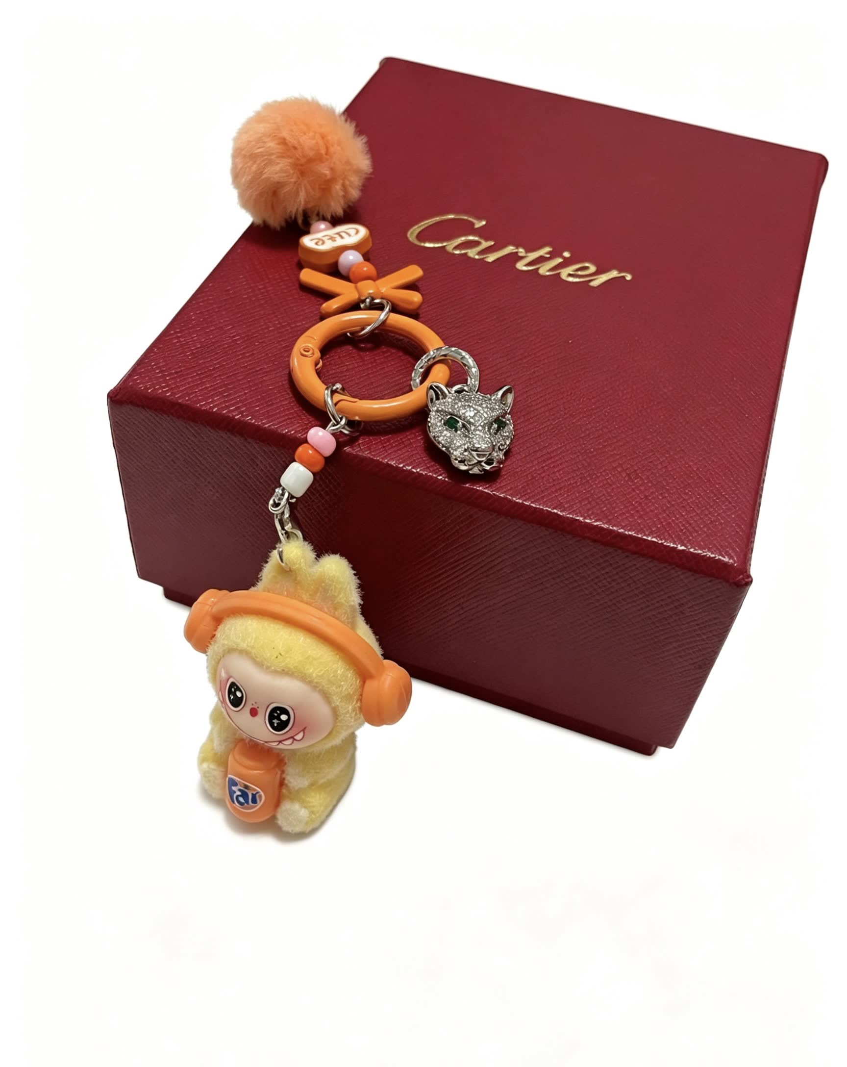 Cartier Keychain with Panther Charm and Kikiemon Figure