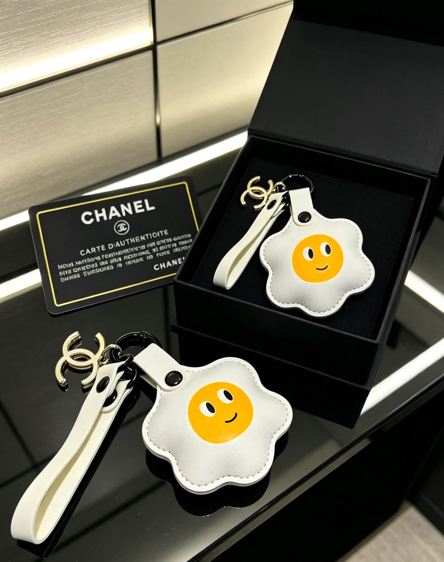 Chanel Egg Shaped Keychain
