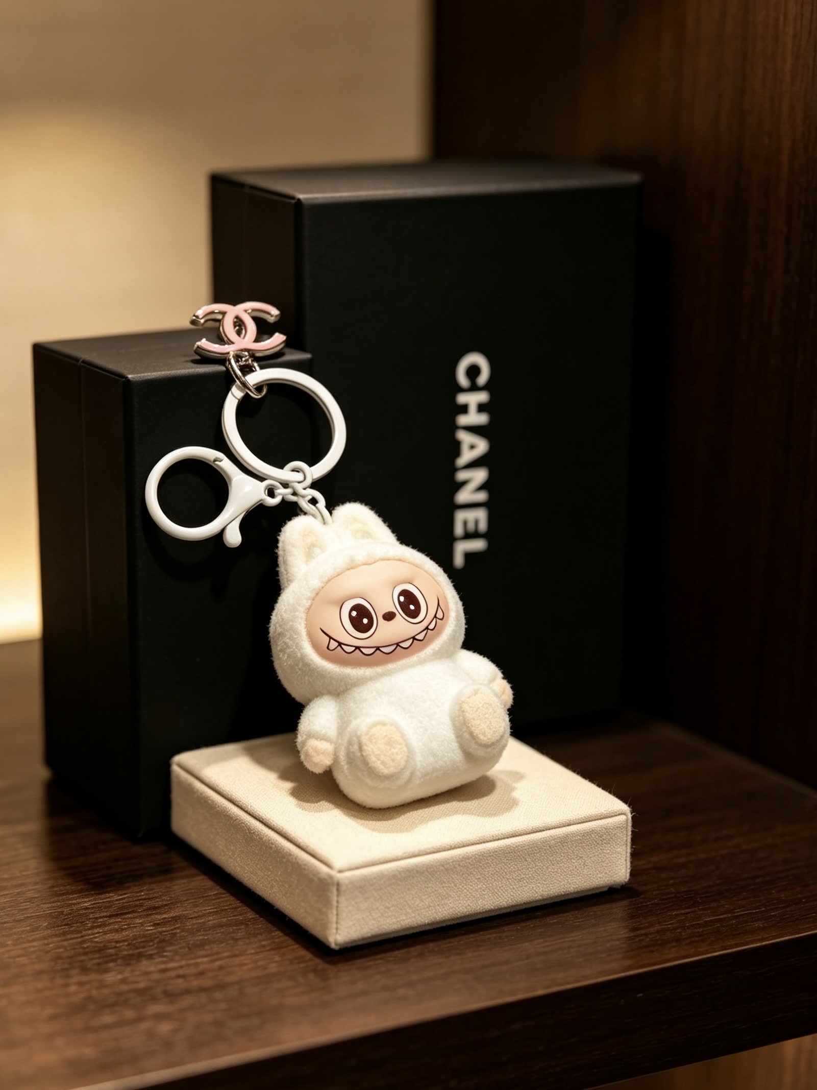 Chanel Keychain with plush toy