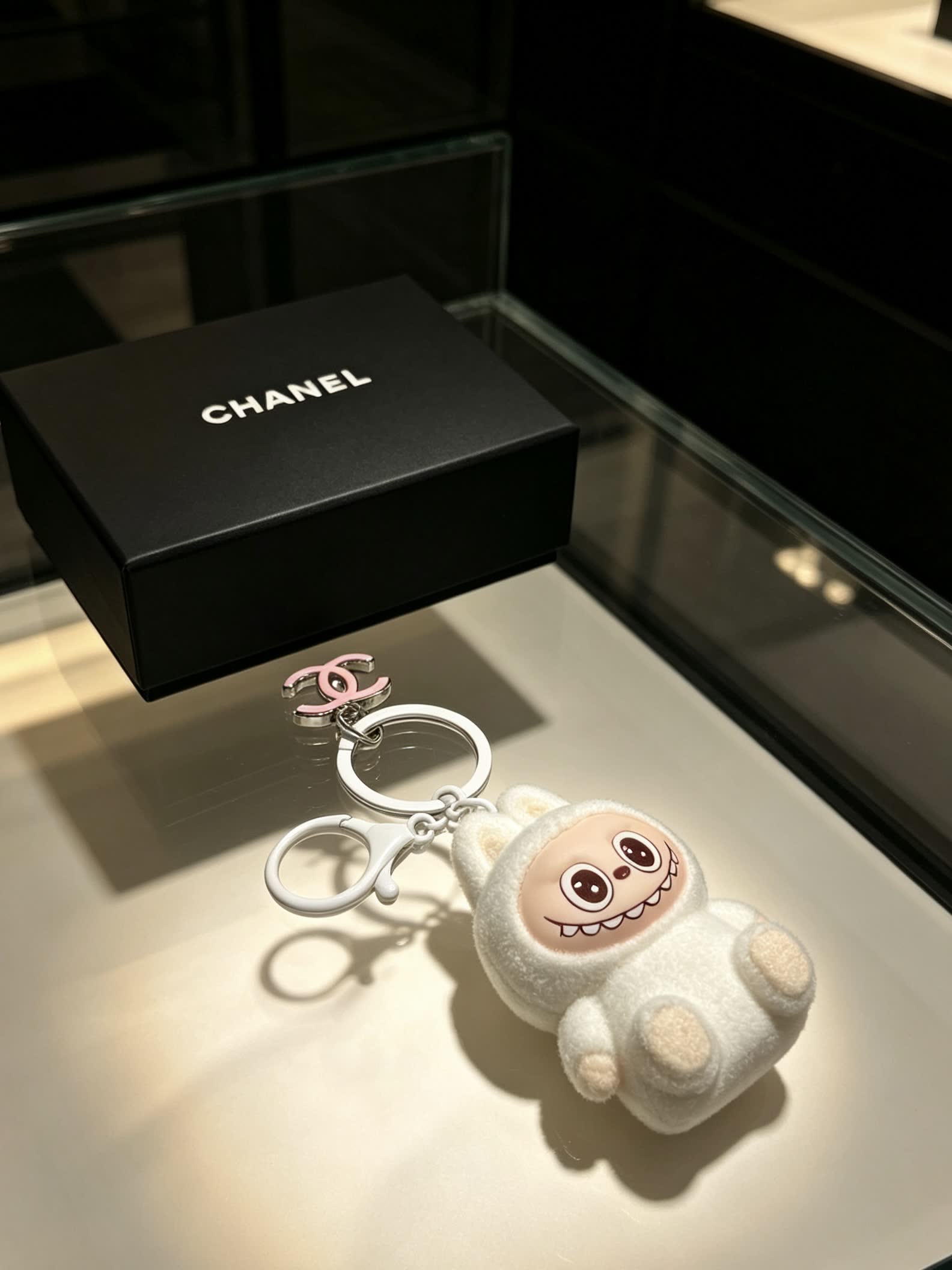 Chanel Keychain with plush toy