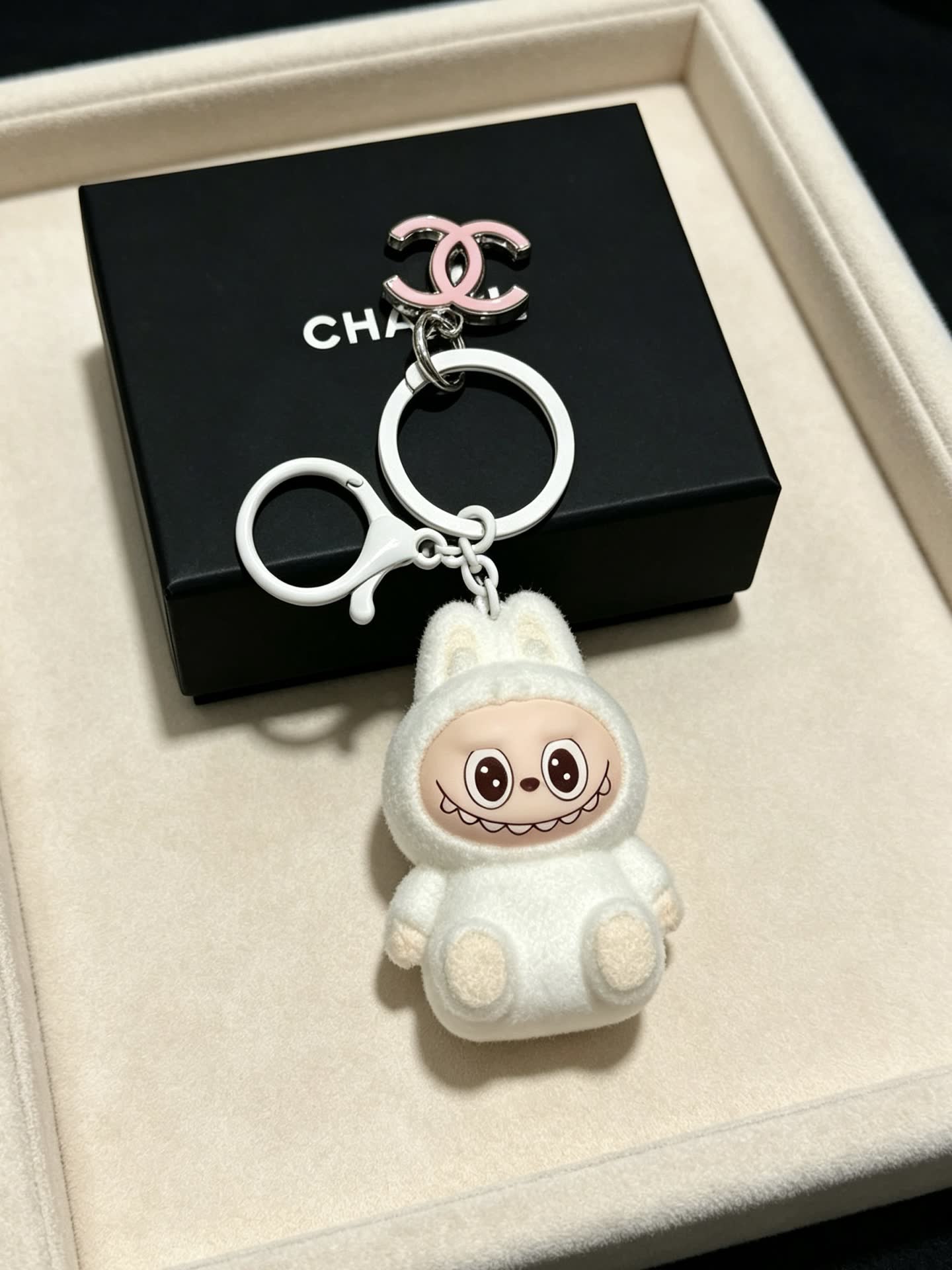 Chanel Keychain with plush toy