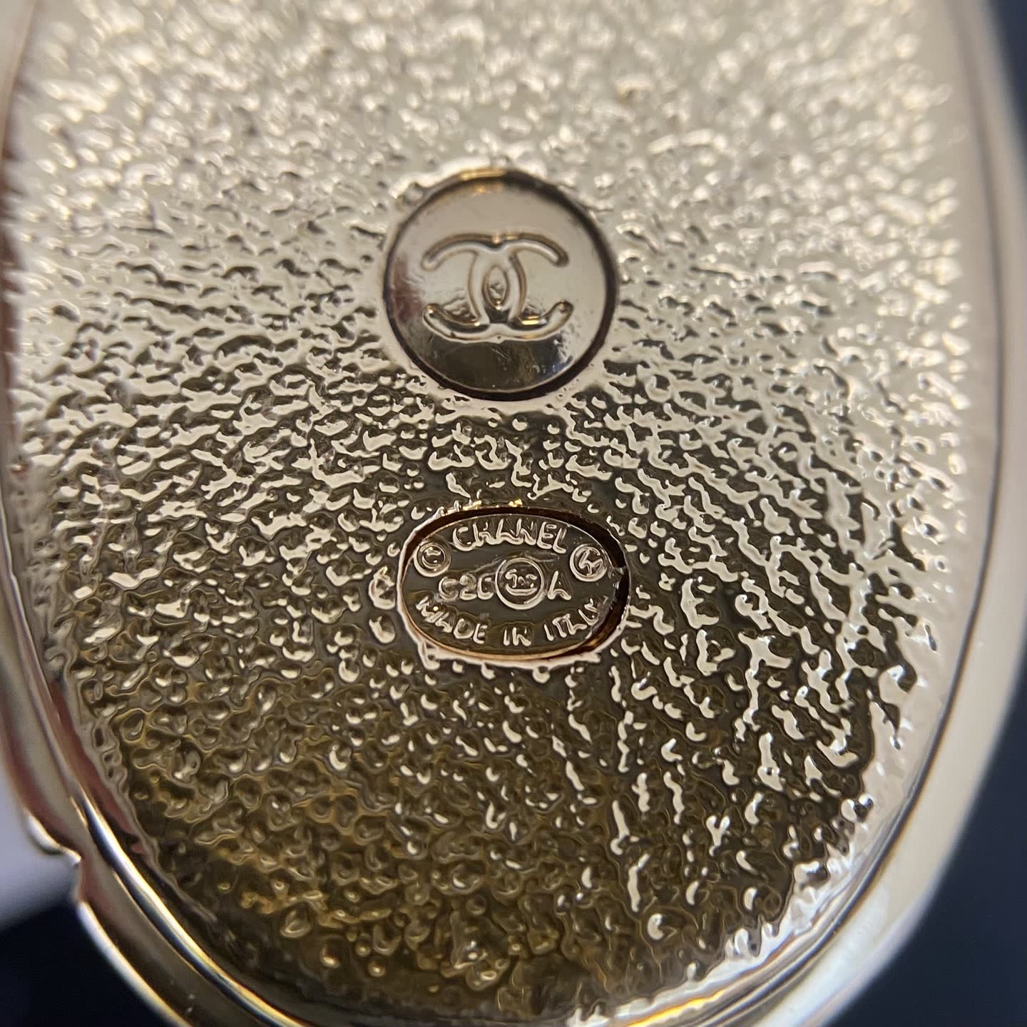 Chanel Black and Gold Keychain
