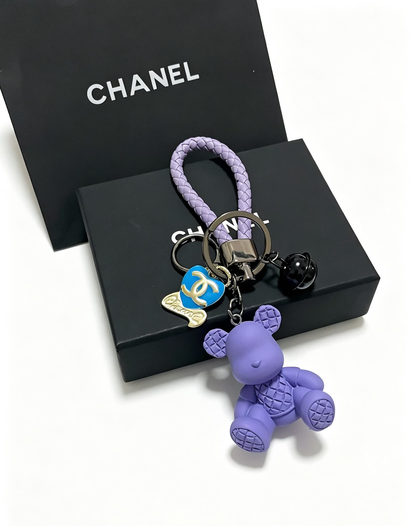 Chanel Purple Bear Keychain