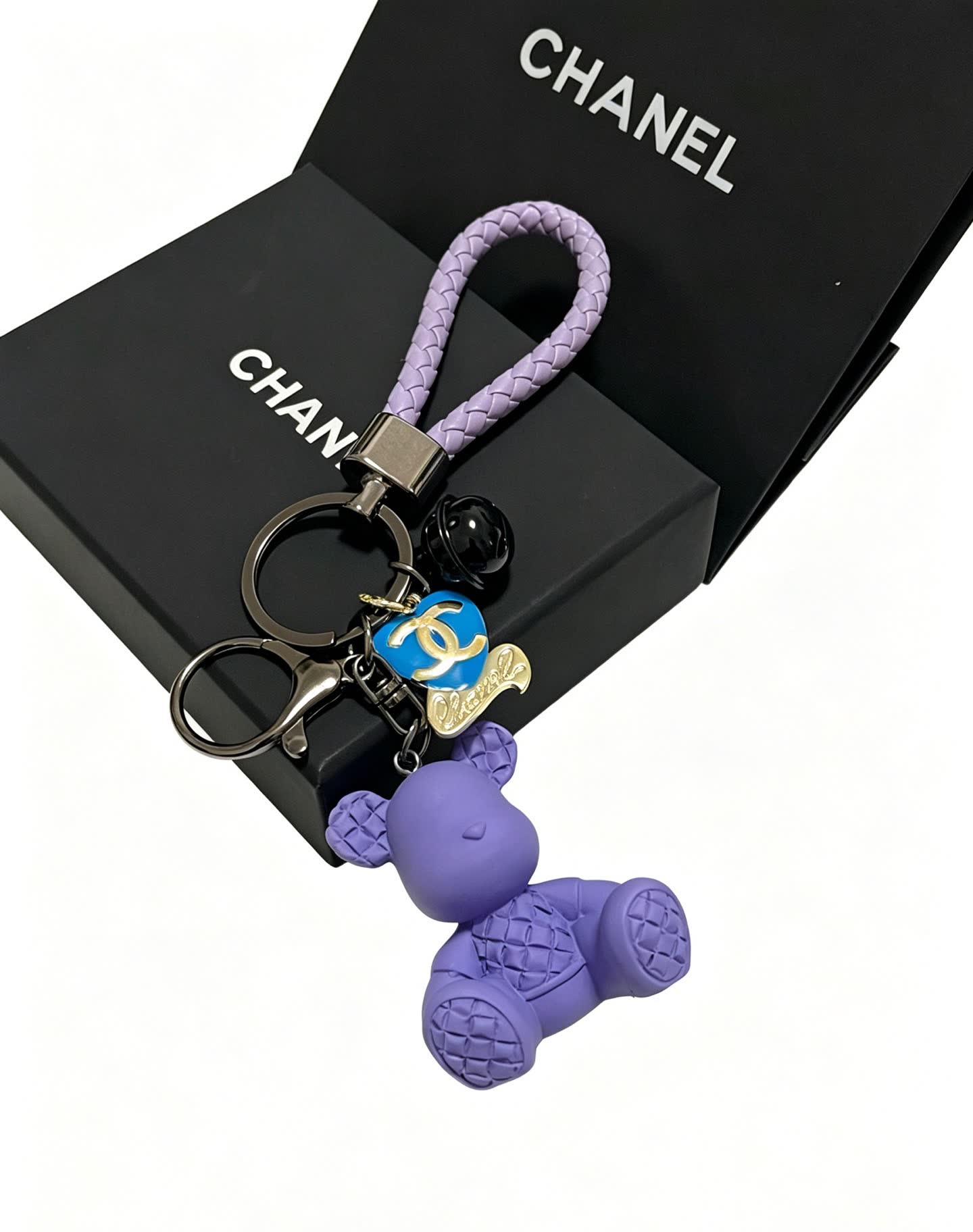 Chanel Purple Bear Keychain