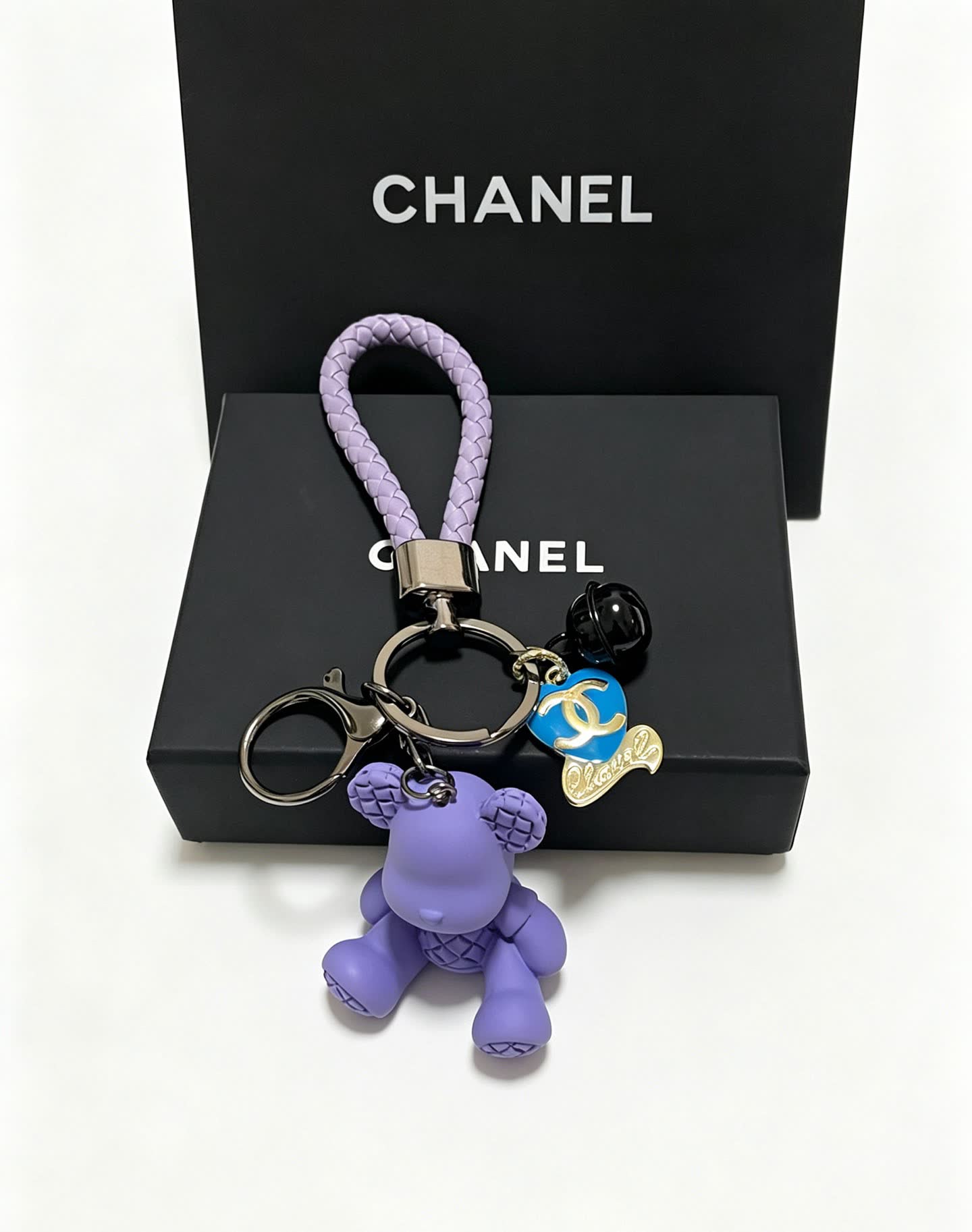 Chanel Purple Bear Keychain