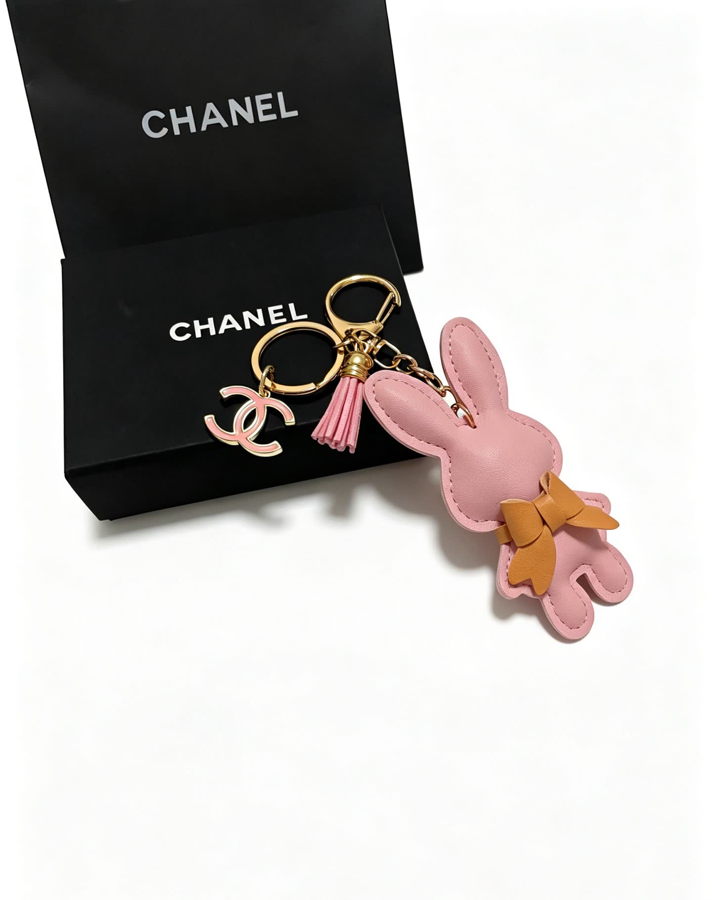 Chanel Pink Rabbit Keychain