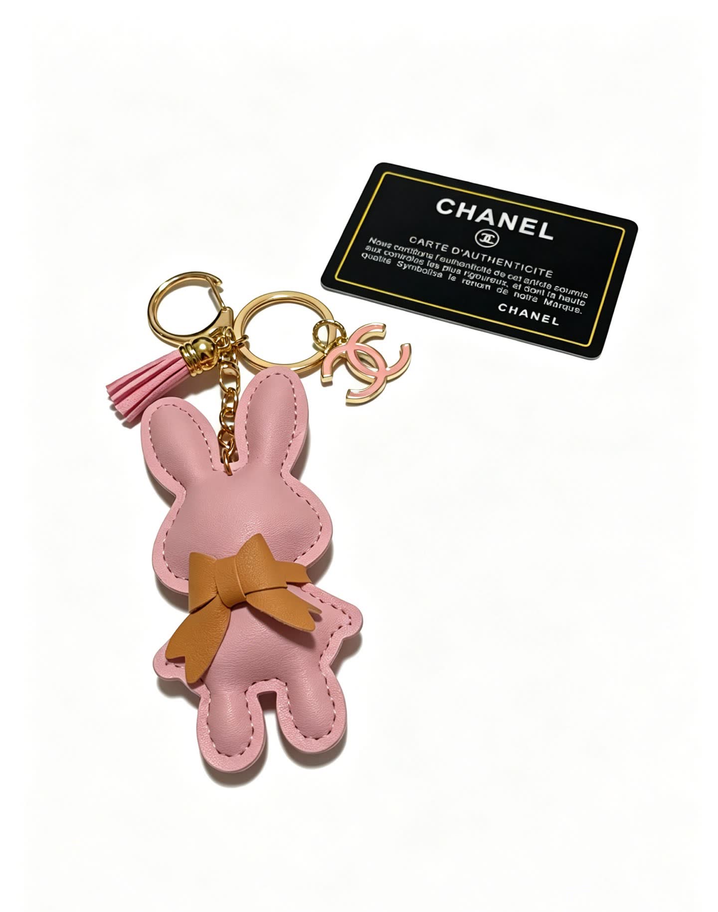 Chanel Pink Rabbit Keychain