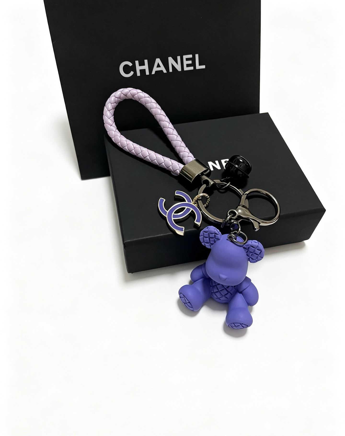 Chanel Purple Bear Keychain