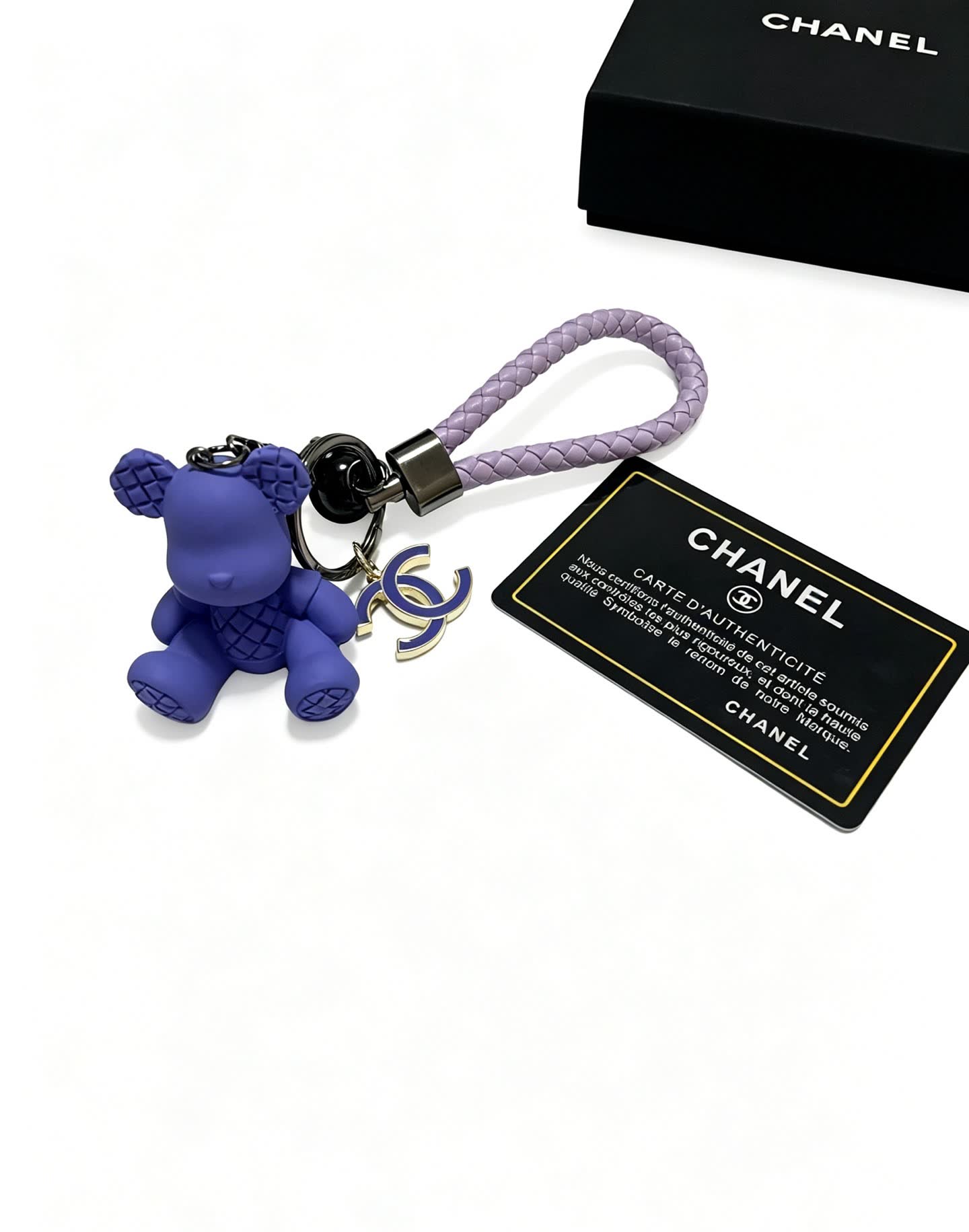 Chanel Purple Bear Keychain