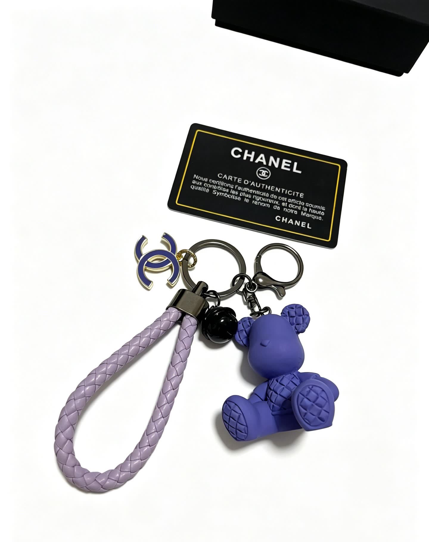 Chanel Purple Bear Keychain