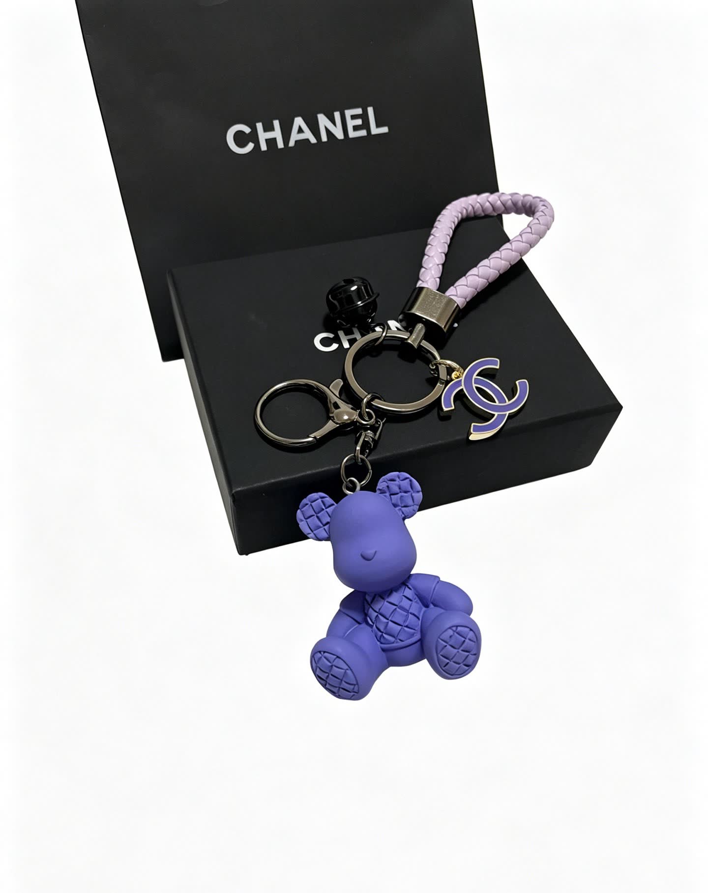 Chanel Purple Bear Keychain