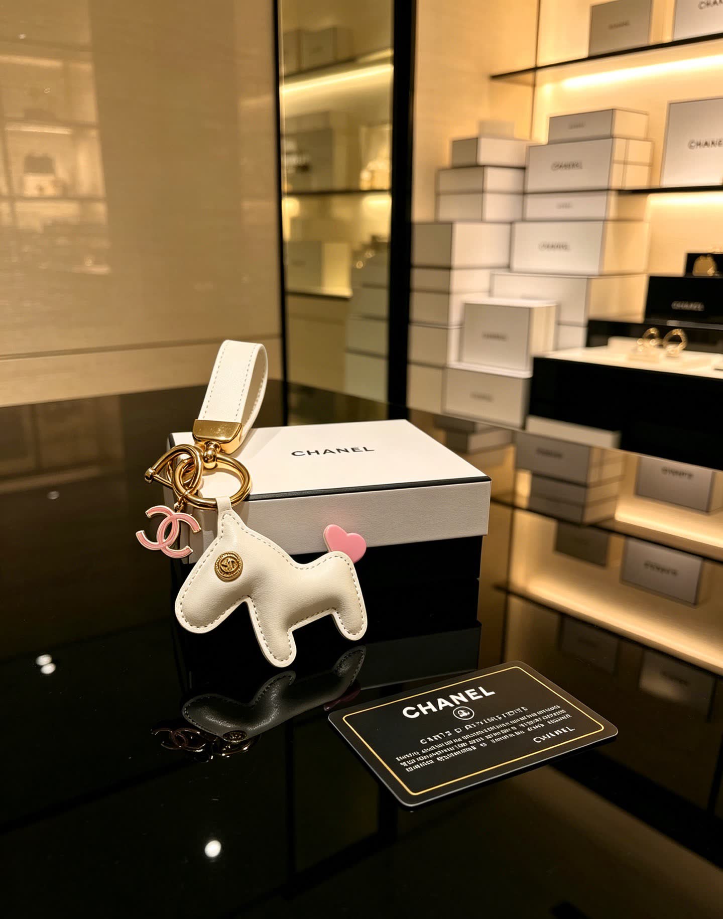 Chanel Leather Keychain