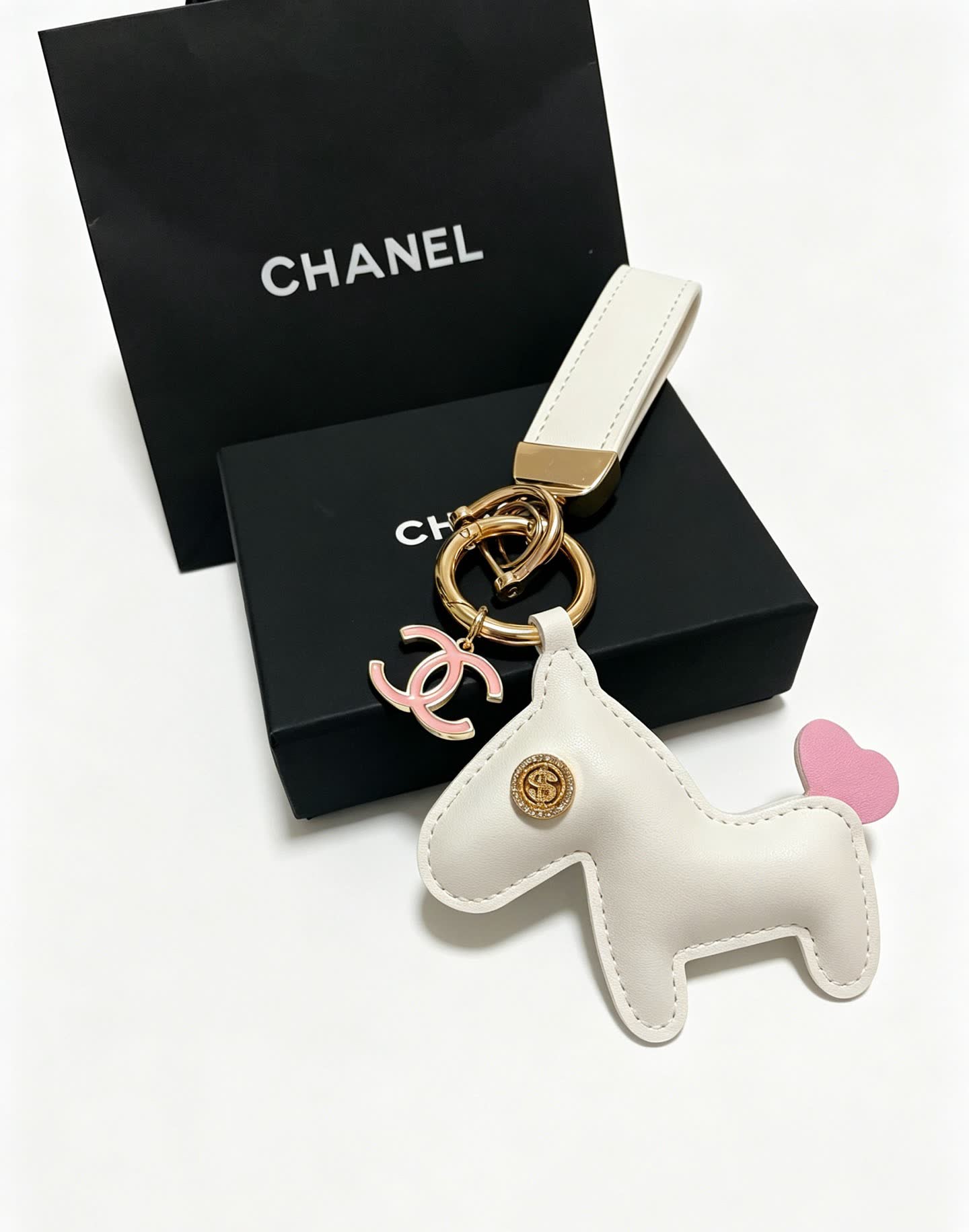 Chanel Leather Keychain