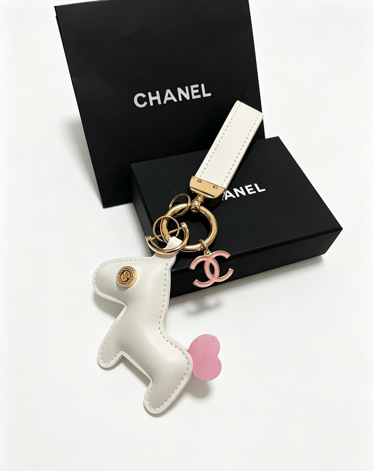 Chanel Leather Keychain