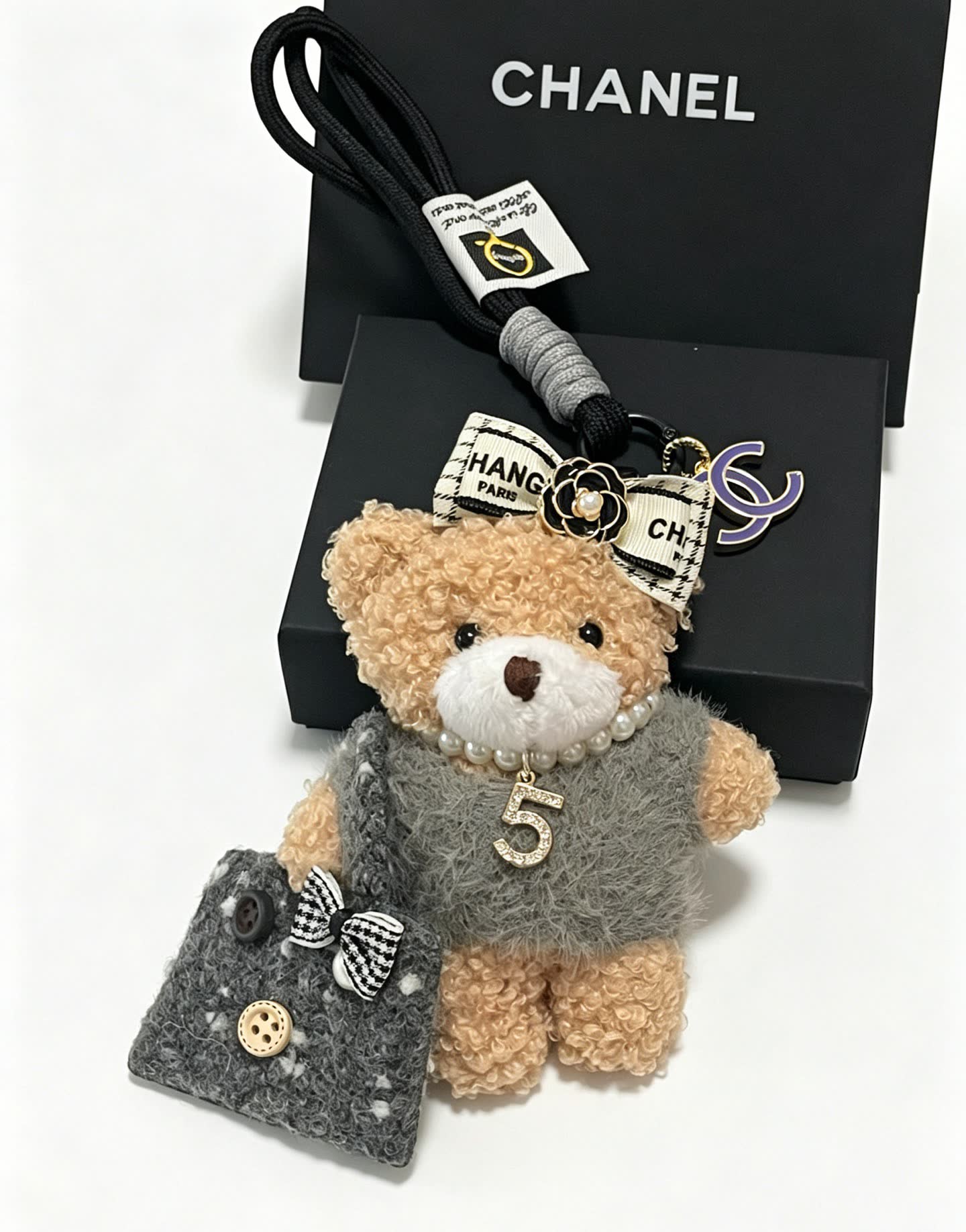 Chanel Teddy Bear Keychain