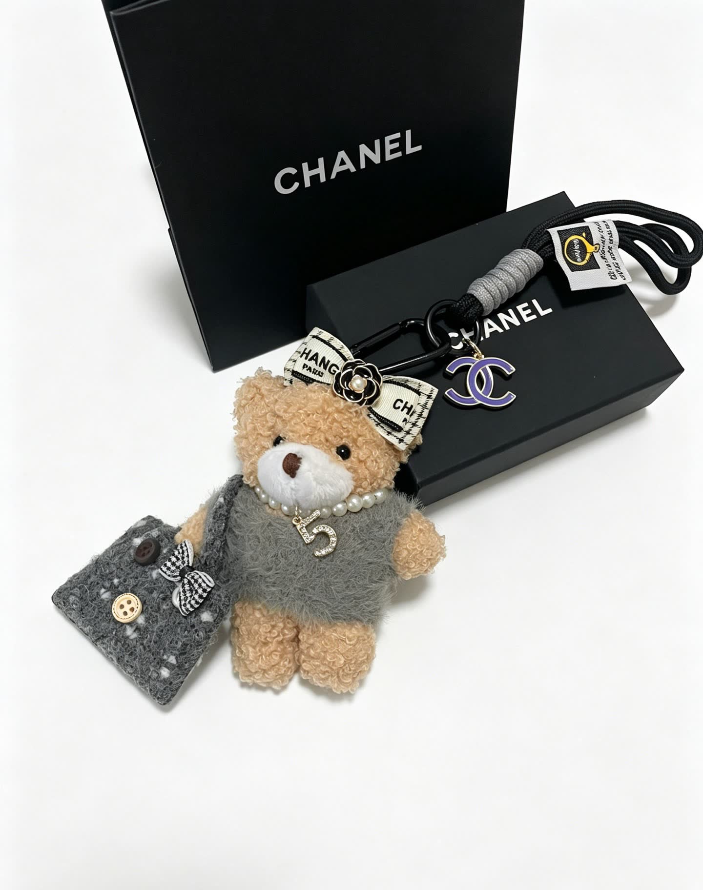 Chanel Teddy Bear Keychain