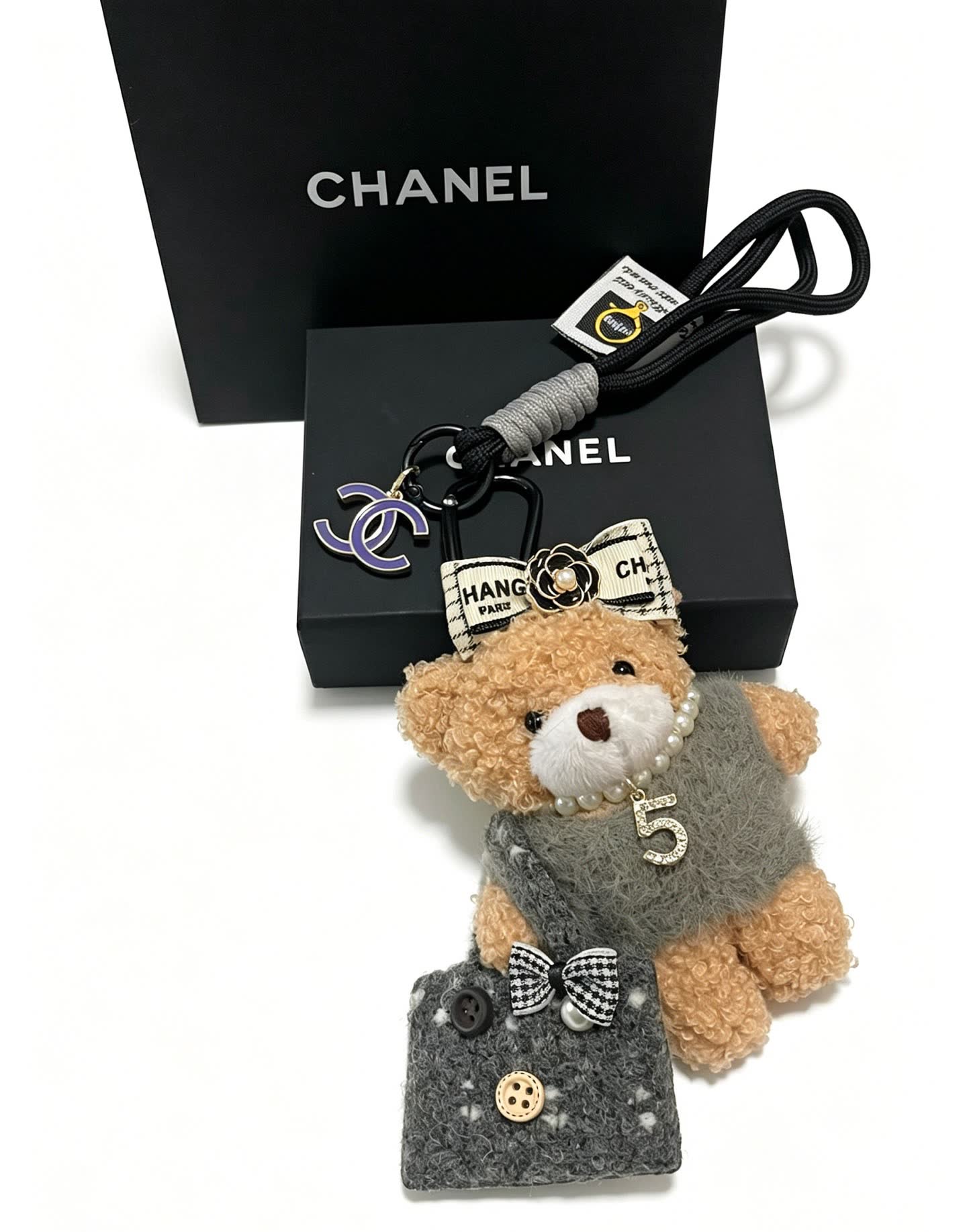 Chanel Teddy Bear Keychain