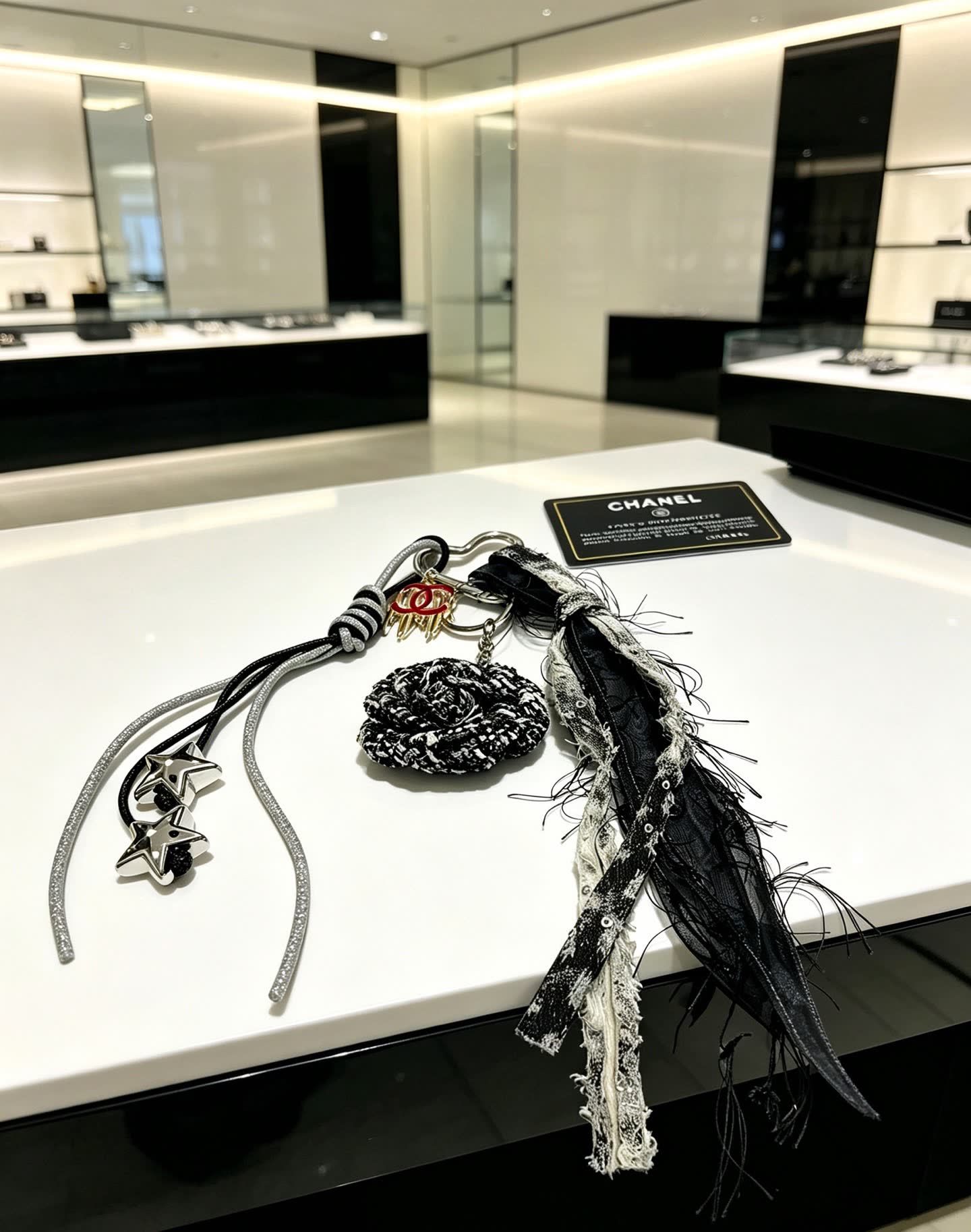 Chanel Keychain with Tassels and Stars