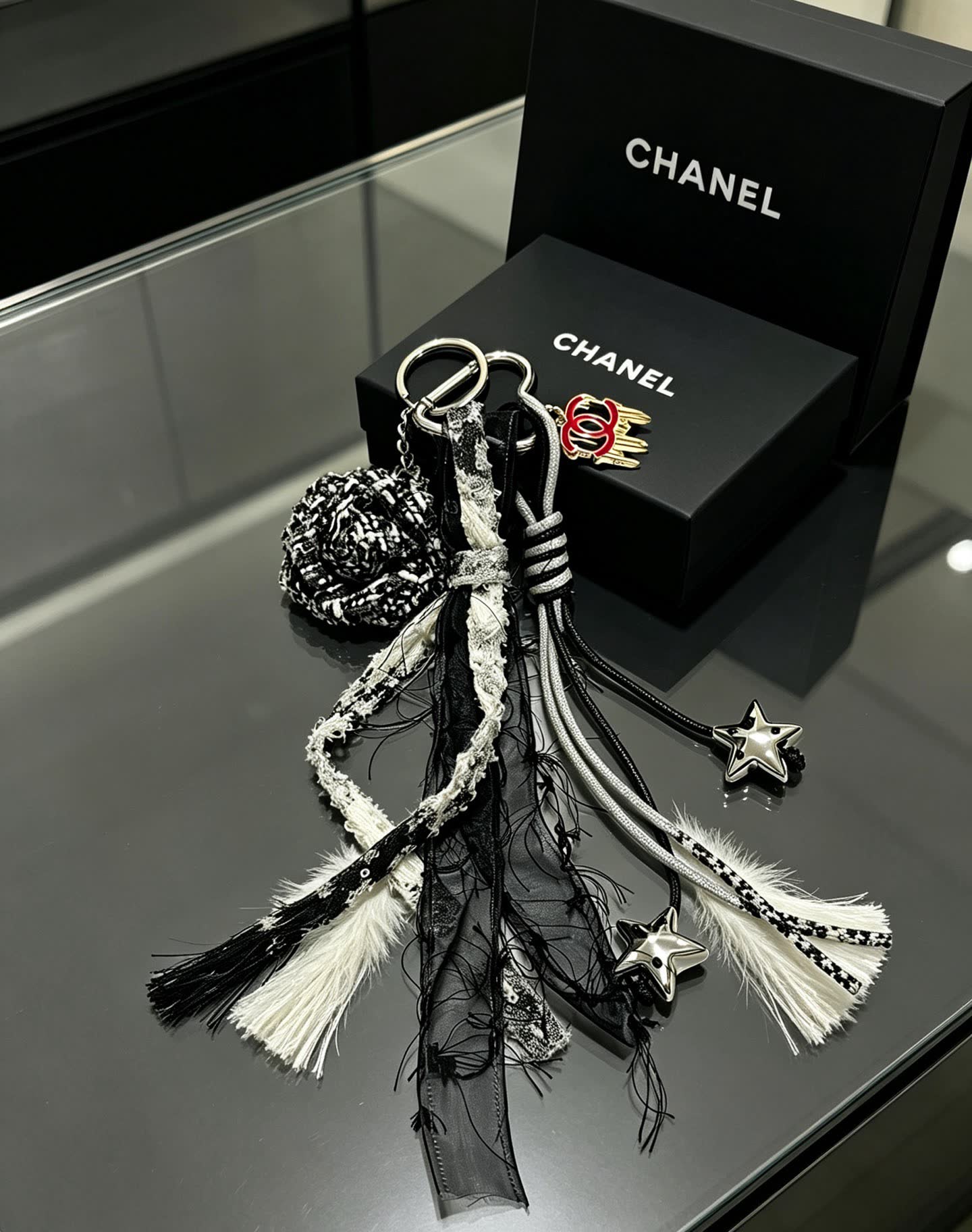 Chanel Keychain with Tassels and Stars