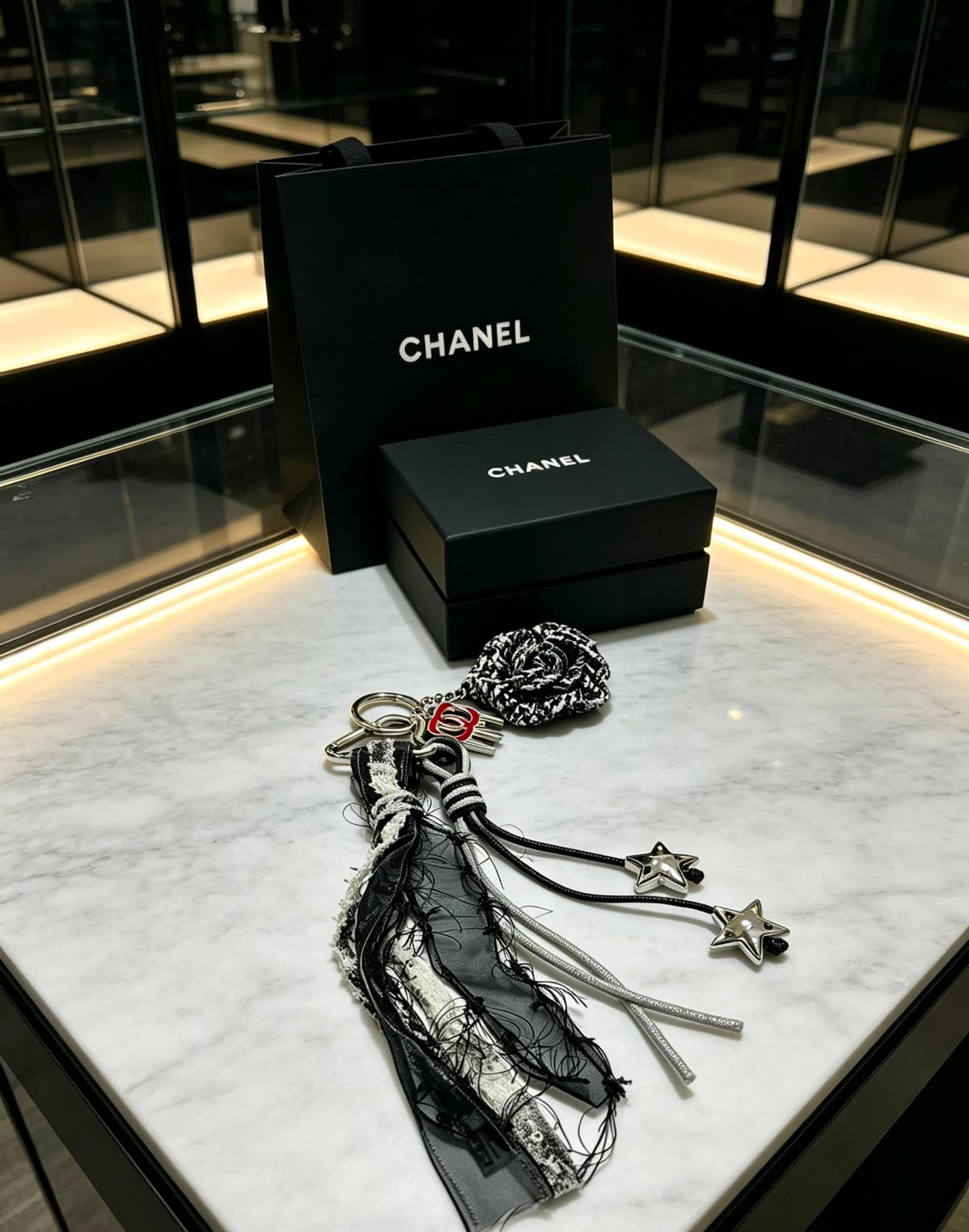 Chanel Keychain with Tassels and Stars