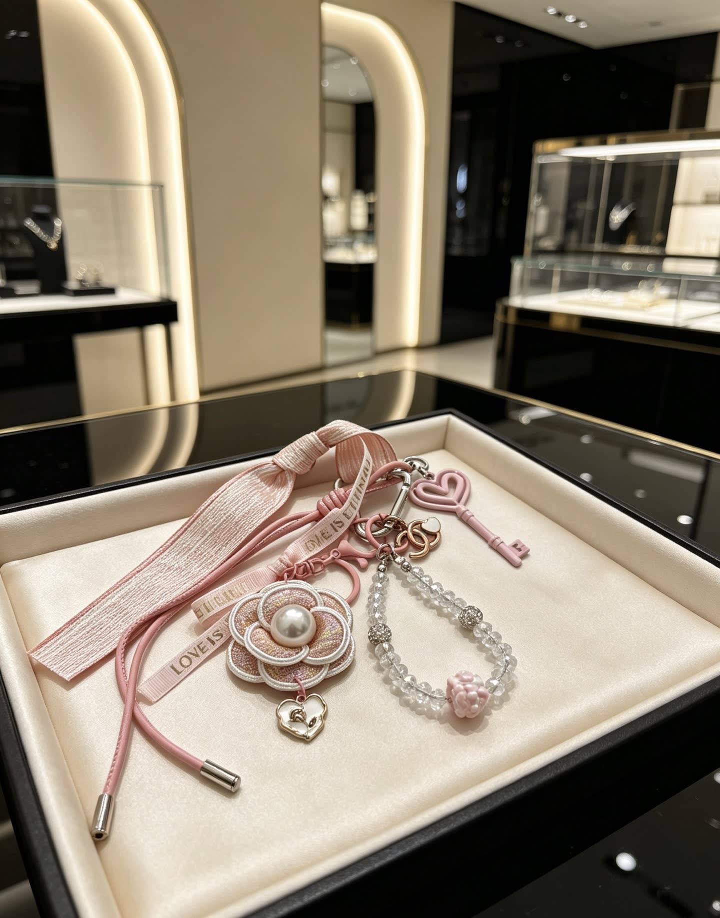 Chanel Love Is True Keychain