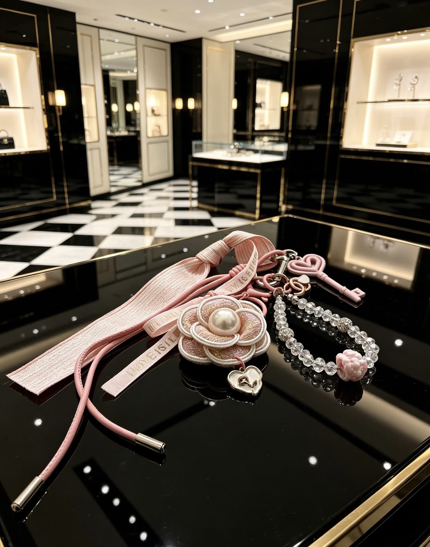 Chanel Love Is True Keychain