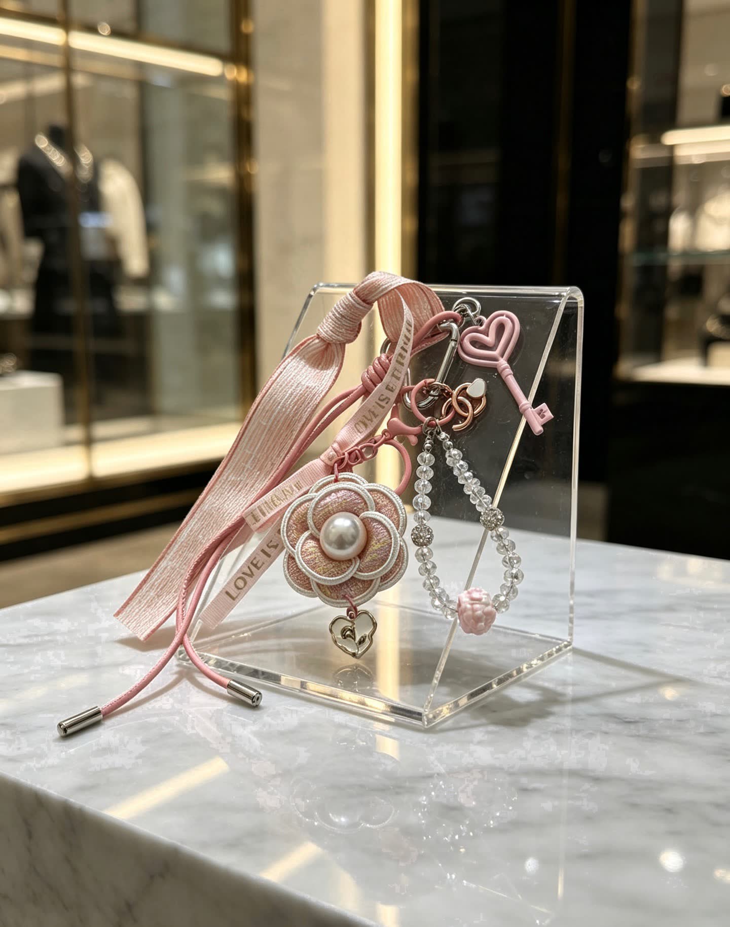 Chanel Love Is True Keychain