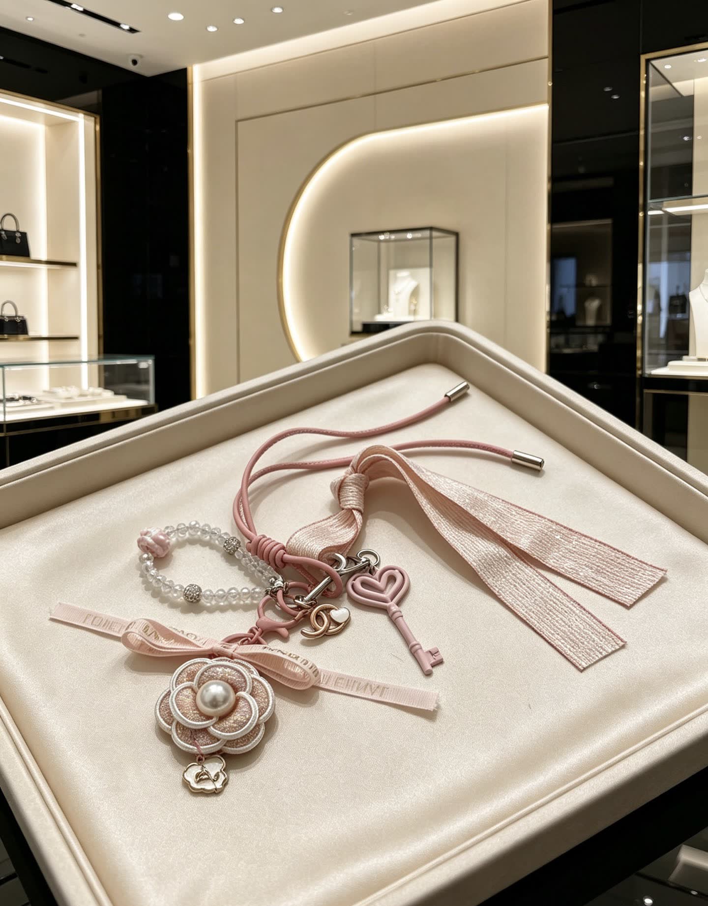 Chanel Love Is True Keychain