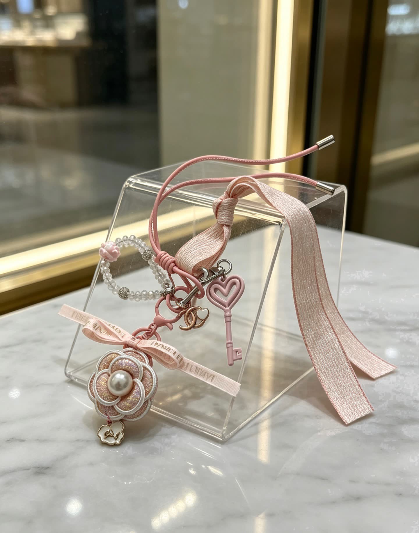 Chanel Love Is True Keychain