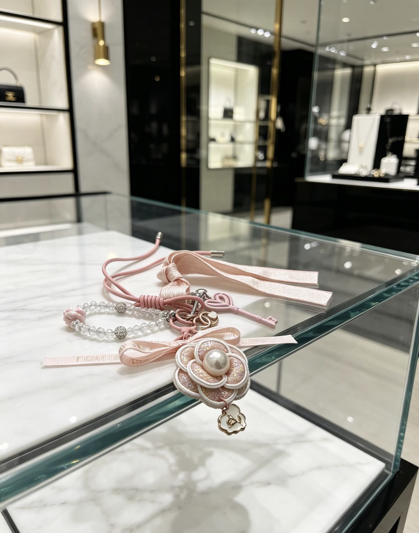 Chanel Love Is True Keychain