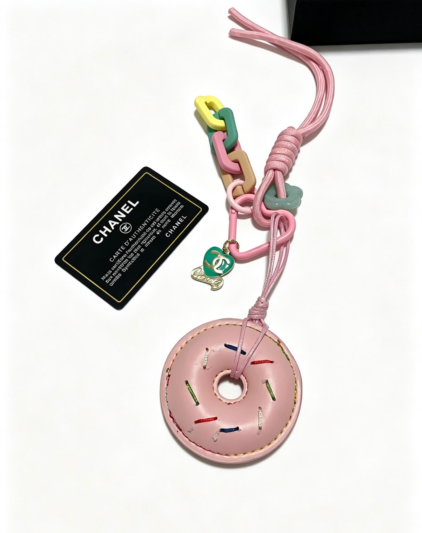 Chanel Pink Donut Keychain
