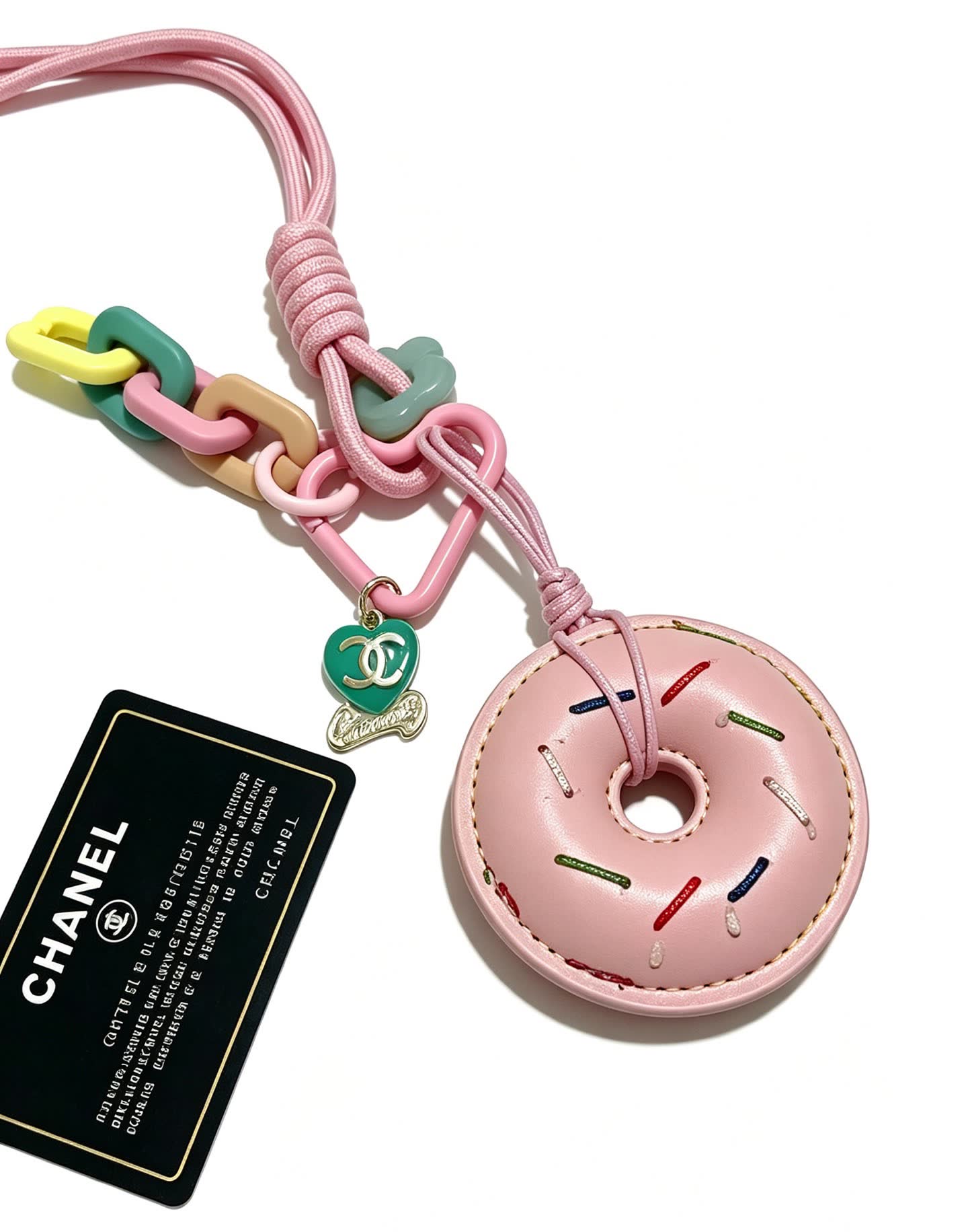 Chanel Pink Donut Keychain
