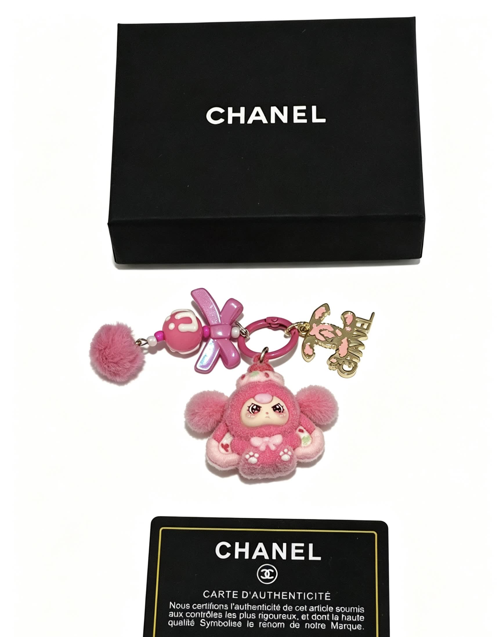 Chanel Pink Charm Keychain