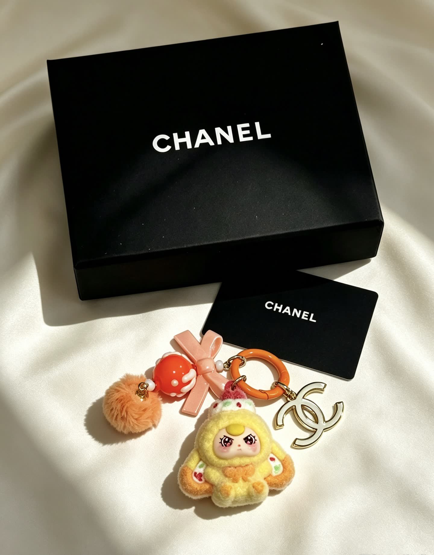 Chanel Keychain with Character Charm Chanel Keychain with Character Charm