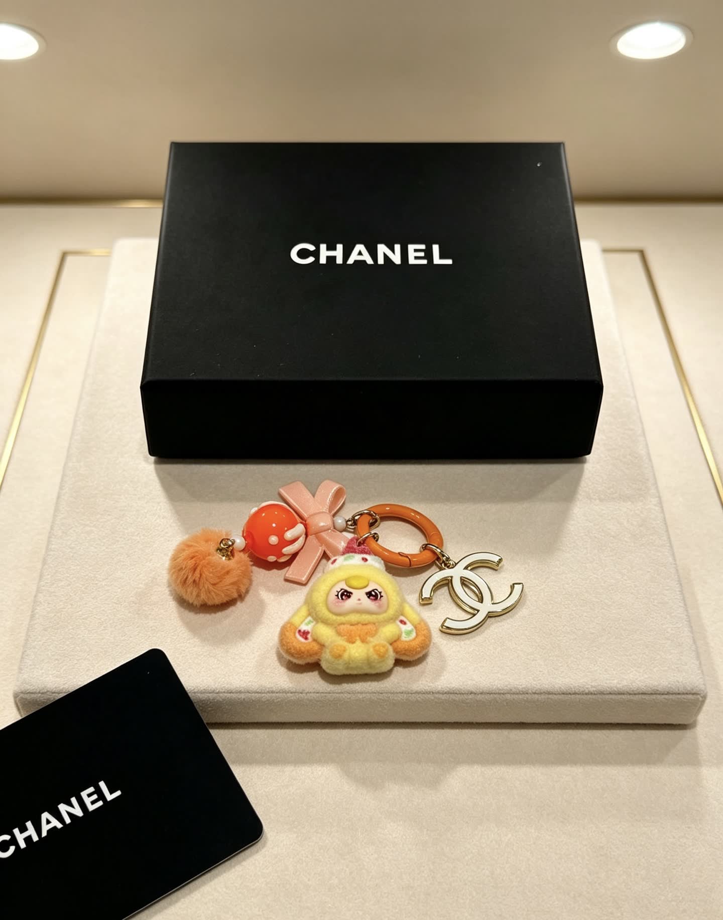 Chanel Keychain with Character Charm