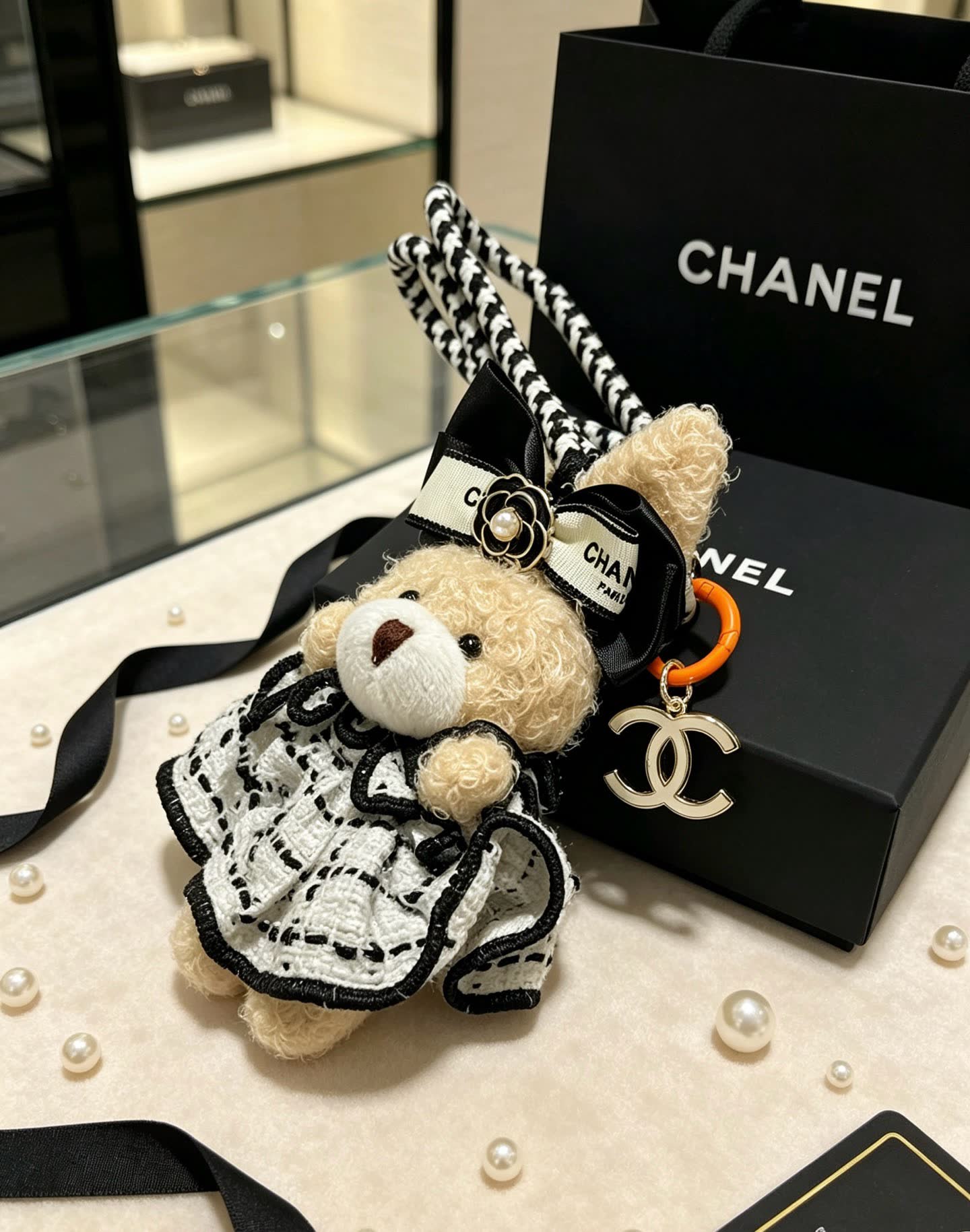 Chanel Bear Charm with CC Logo