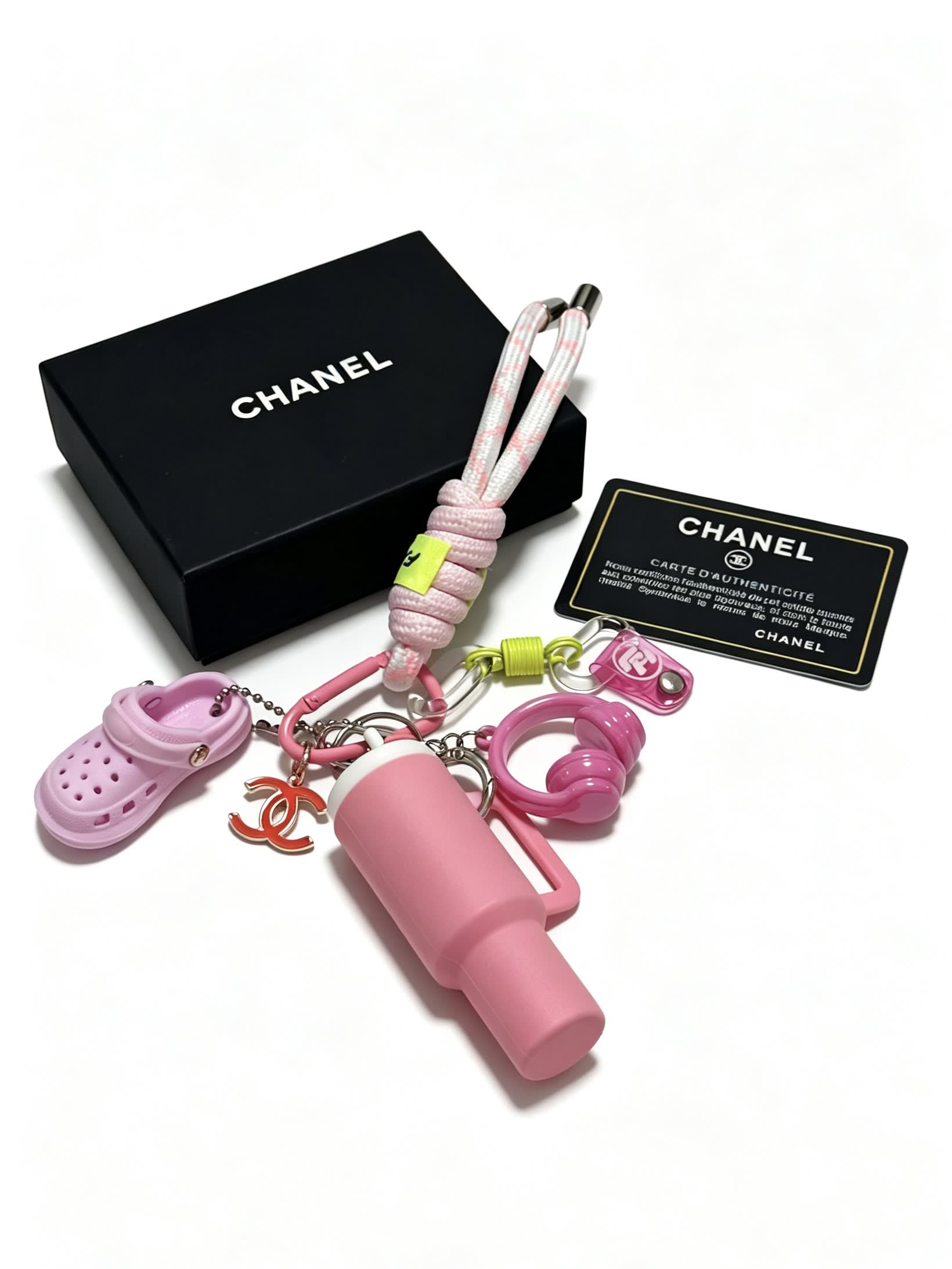 Chanel Pink Keychain Set