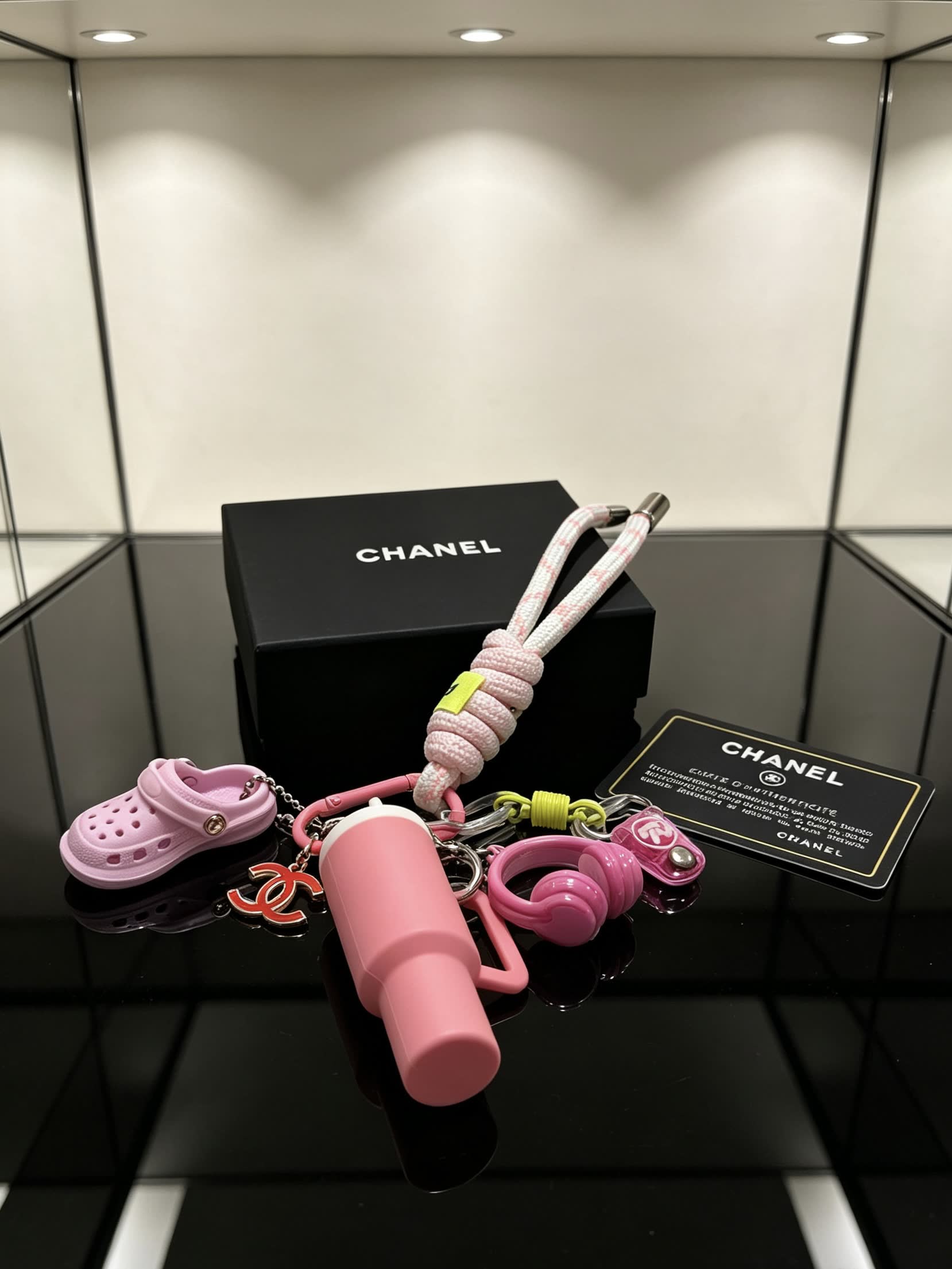 Chanel Pink Keychain Set