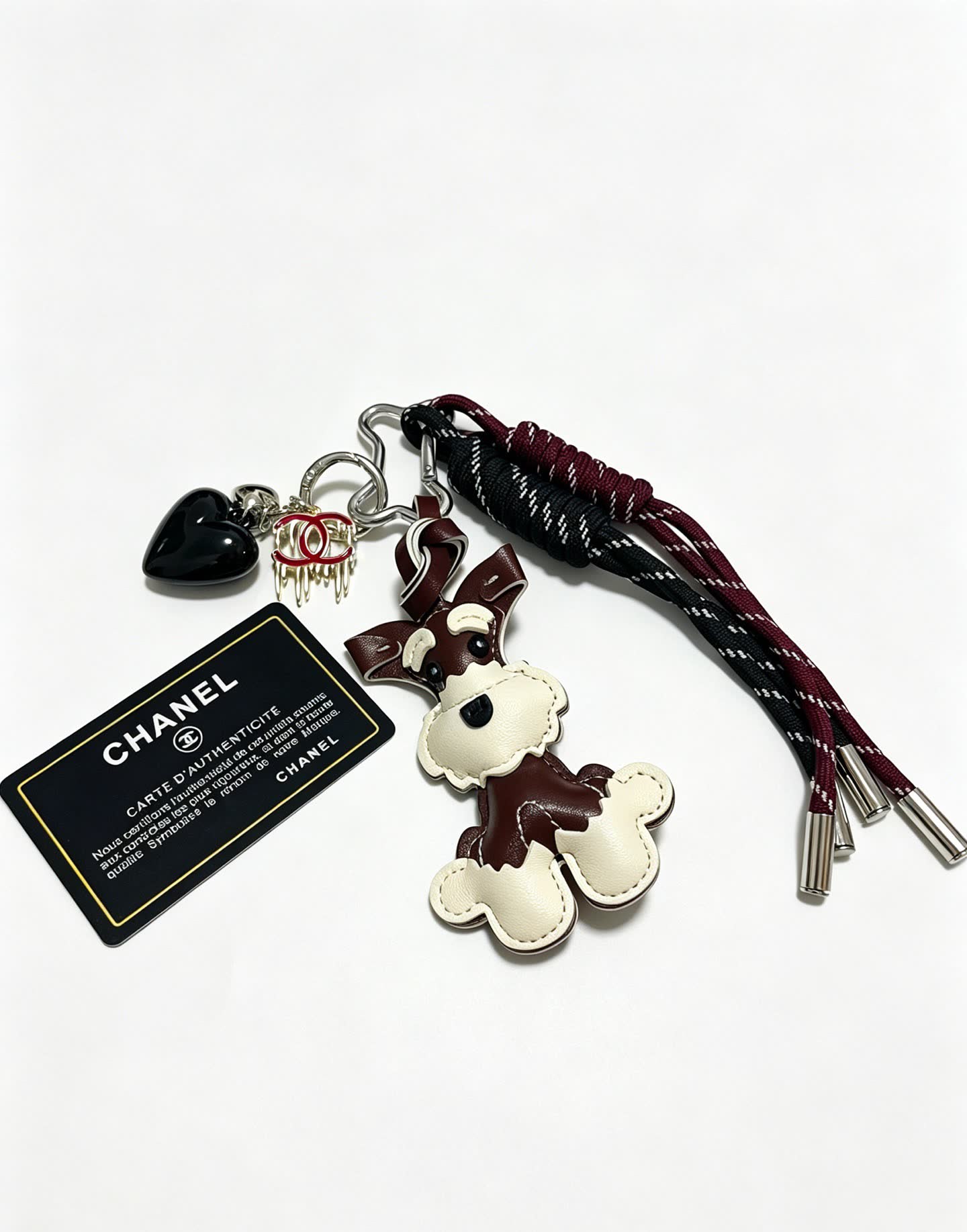 Chanel Leather Dog Keychain